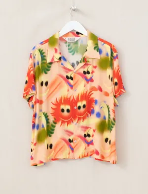 Fuzzy Friends Button Up Shirt (Pink Multi)