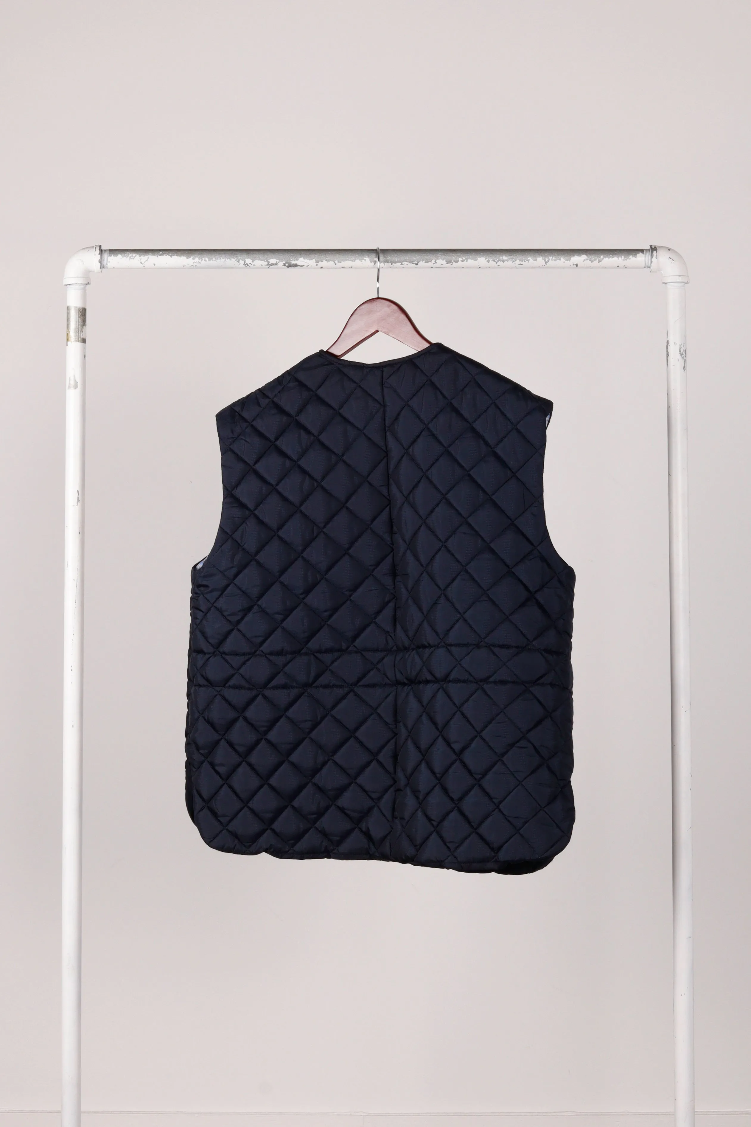 Ganni FW23 'Belted Quilted Recycled Ripstop' Vest Navy (2023)