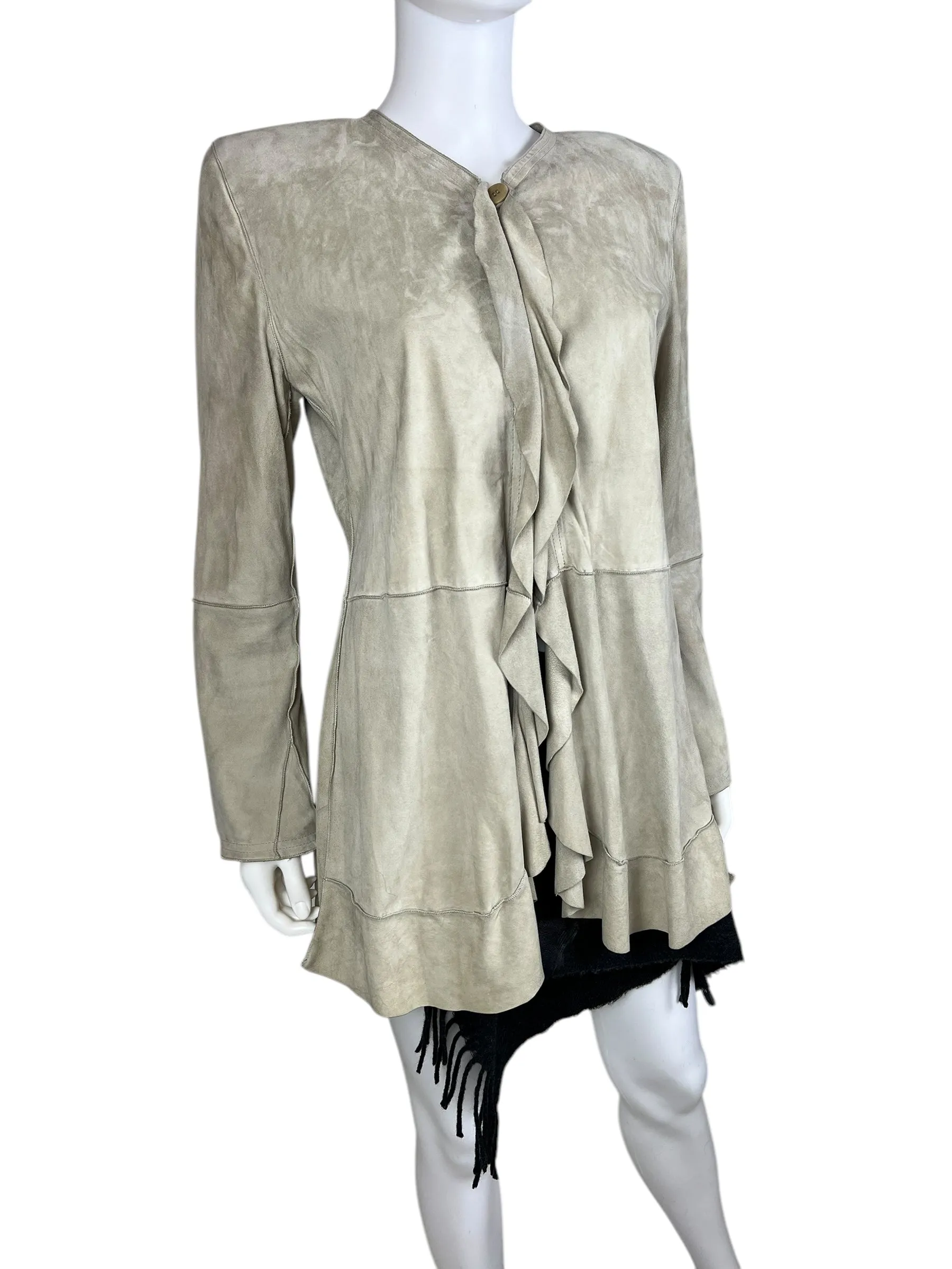 Giorgio Armani suede waterfall jacket
