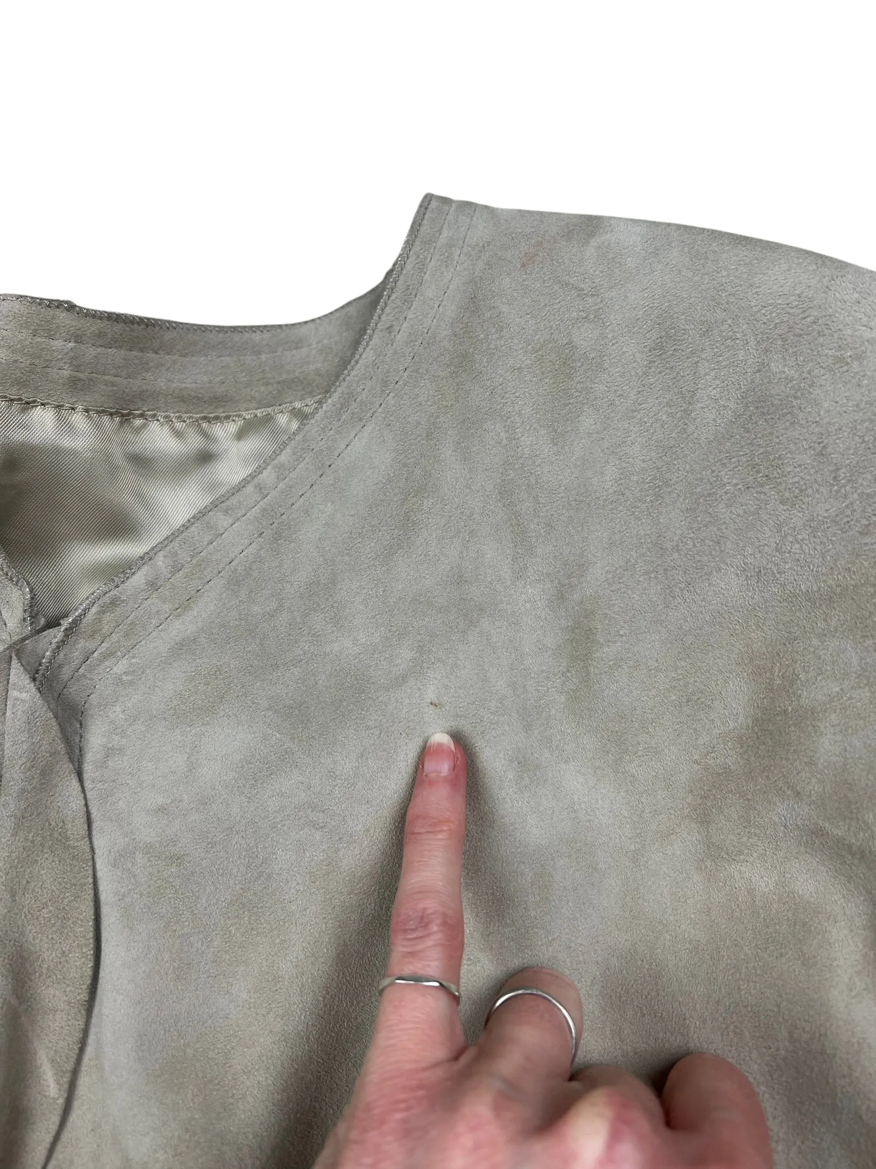 Giorgio Armani suede waterfall jacket