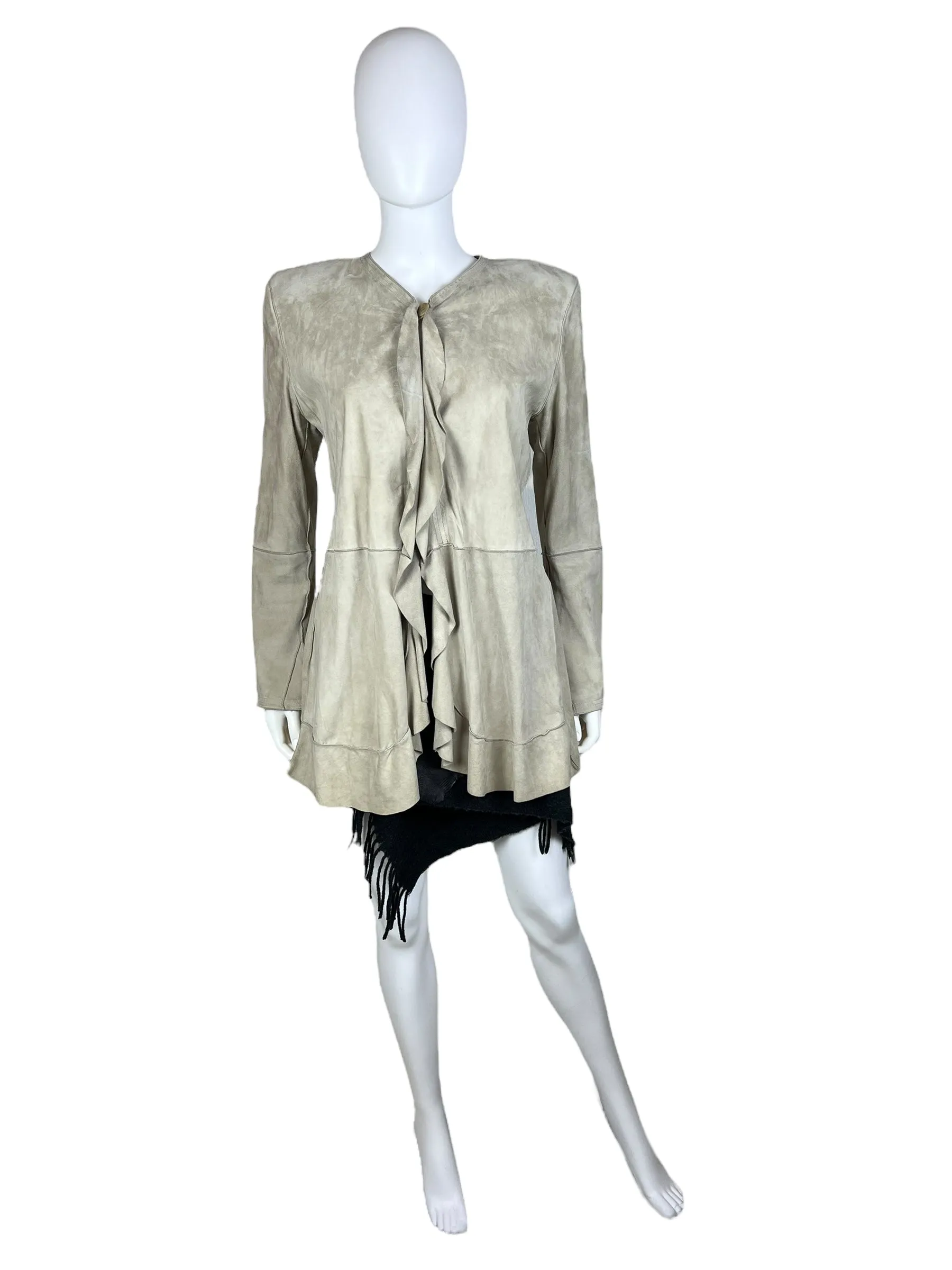 Giorgio Armani suede waterfall jacket