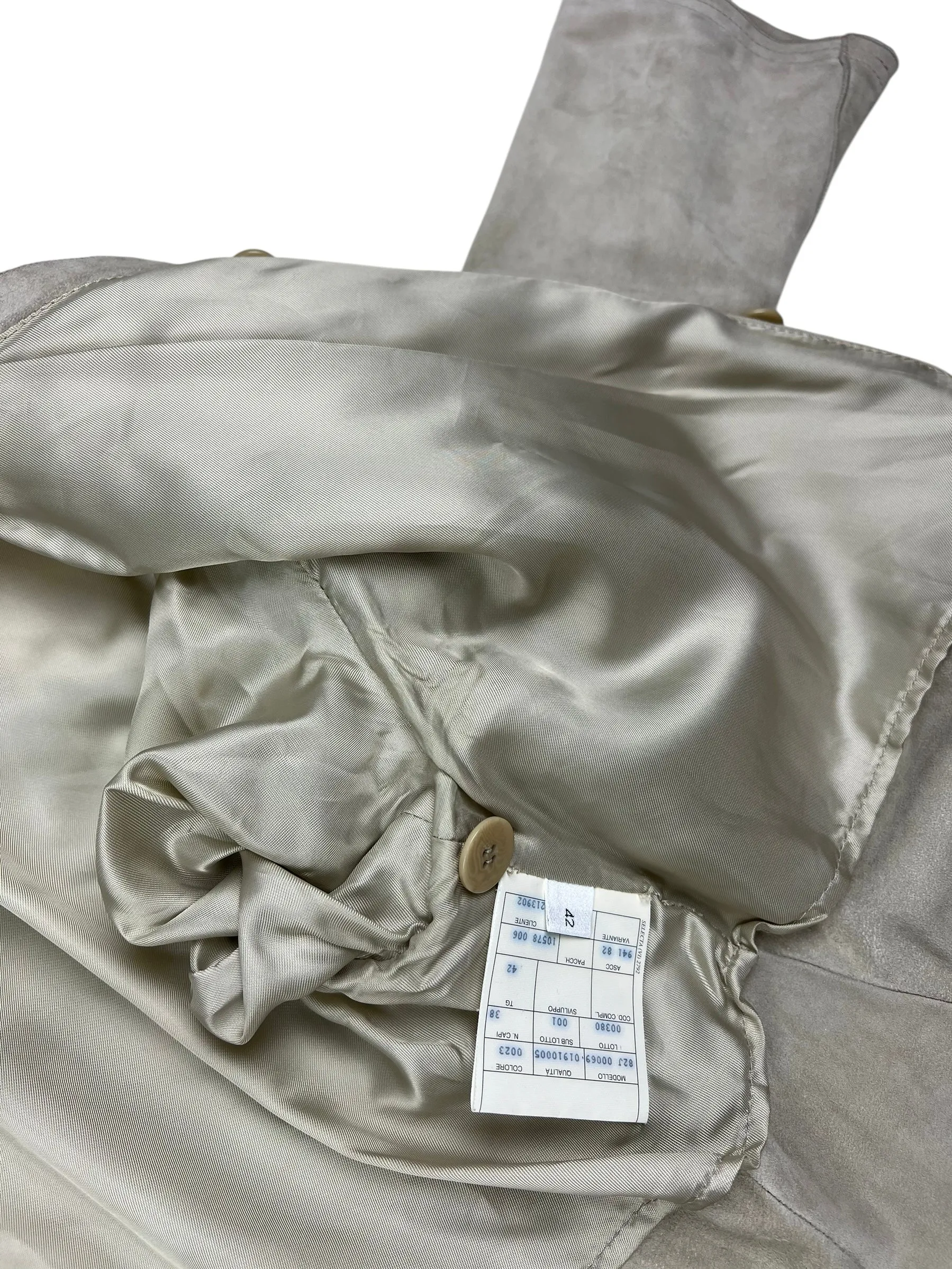Giorgio Armani suede waterfall jacket