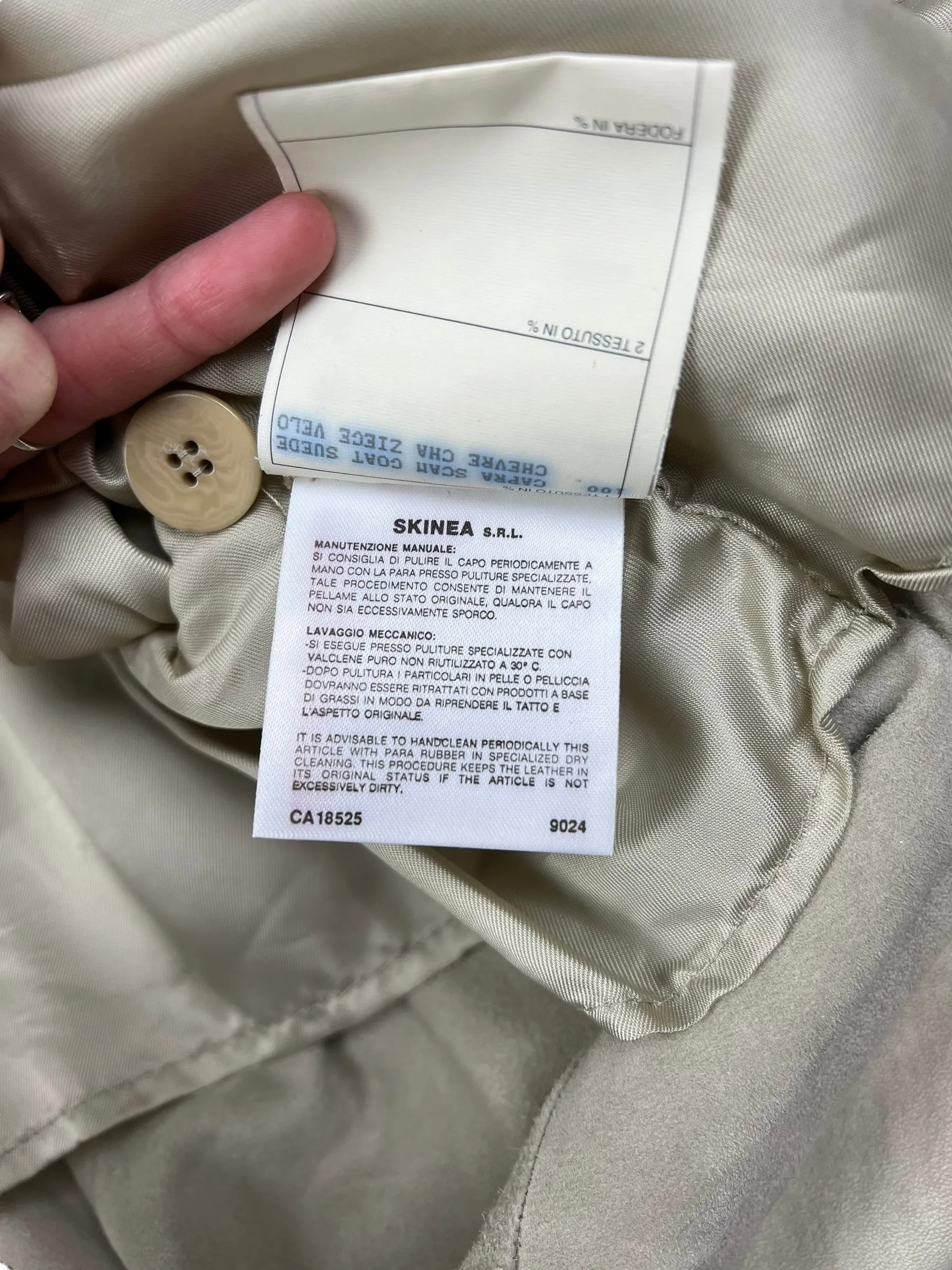 Giorgio Armani suede waterfall jacket