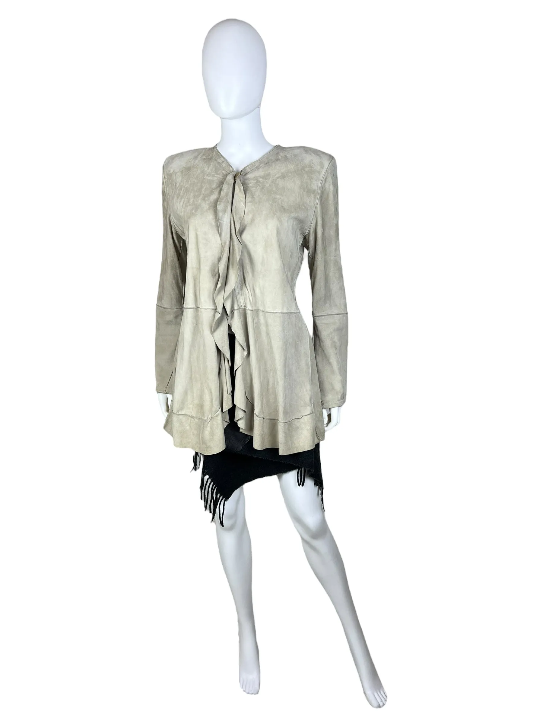 Giorgio Armani suede waterfall jacket