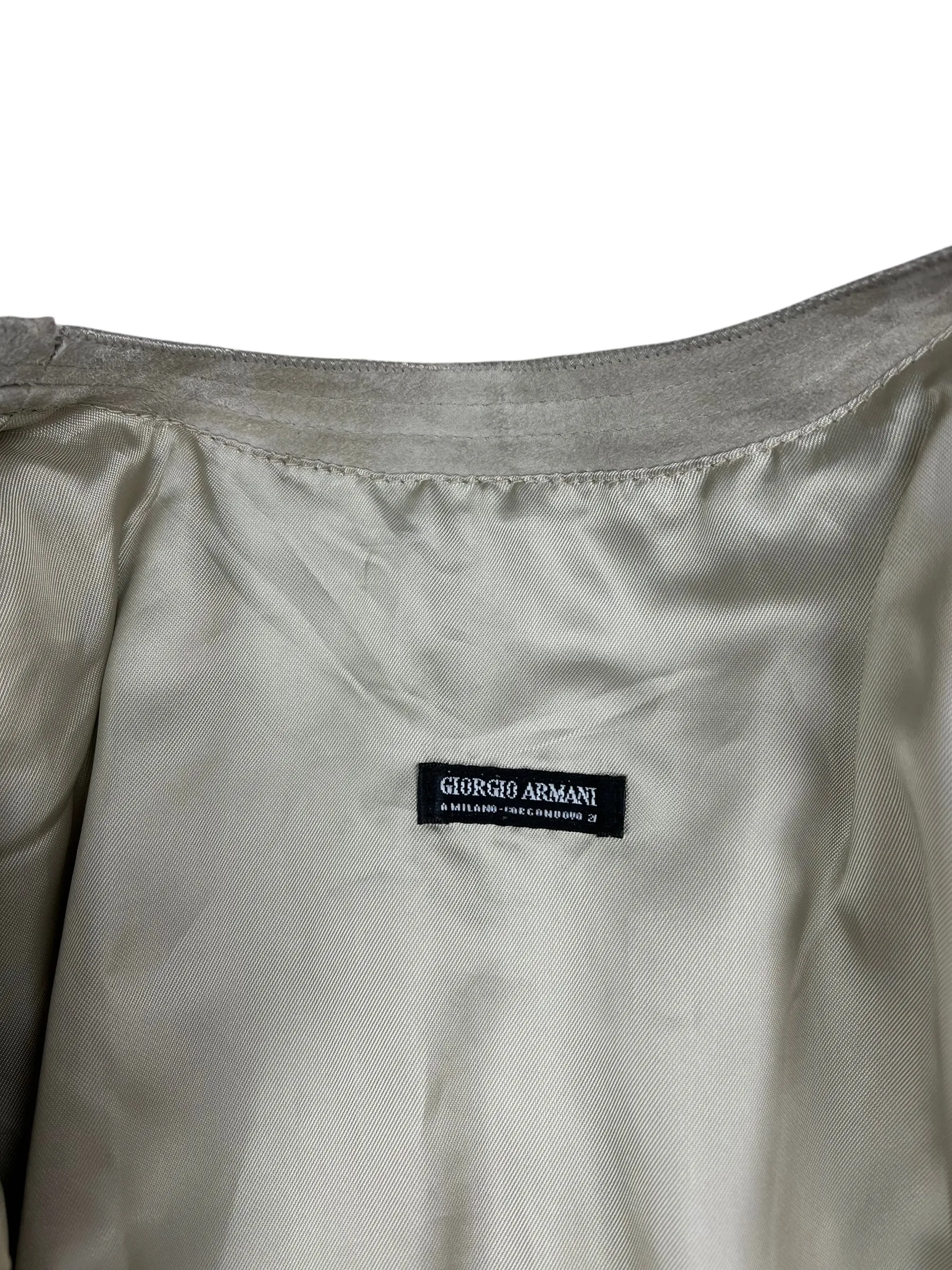 Giorgio Armani suede waterfall jacket