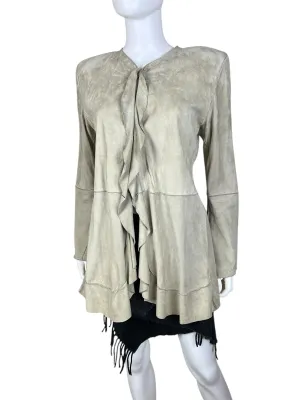 Giorgio Armani suede waterfall jacket