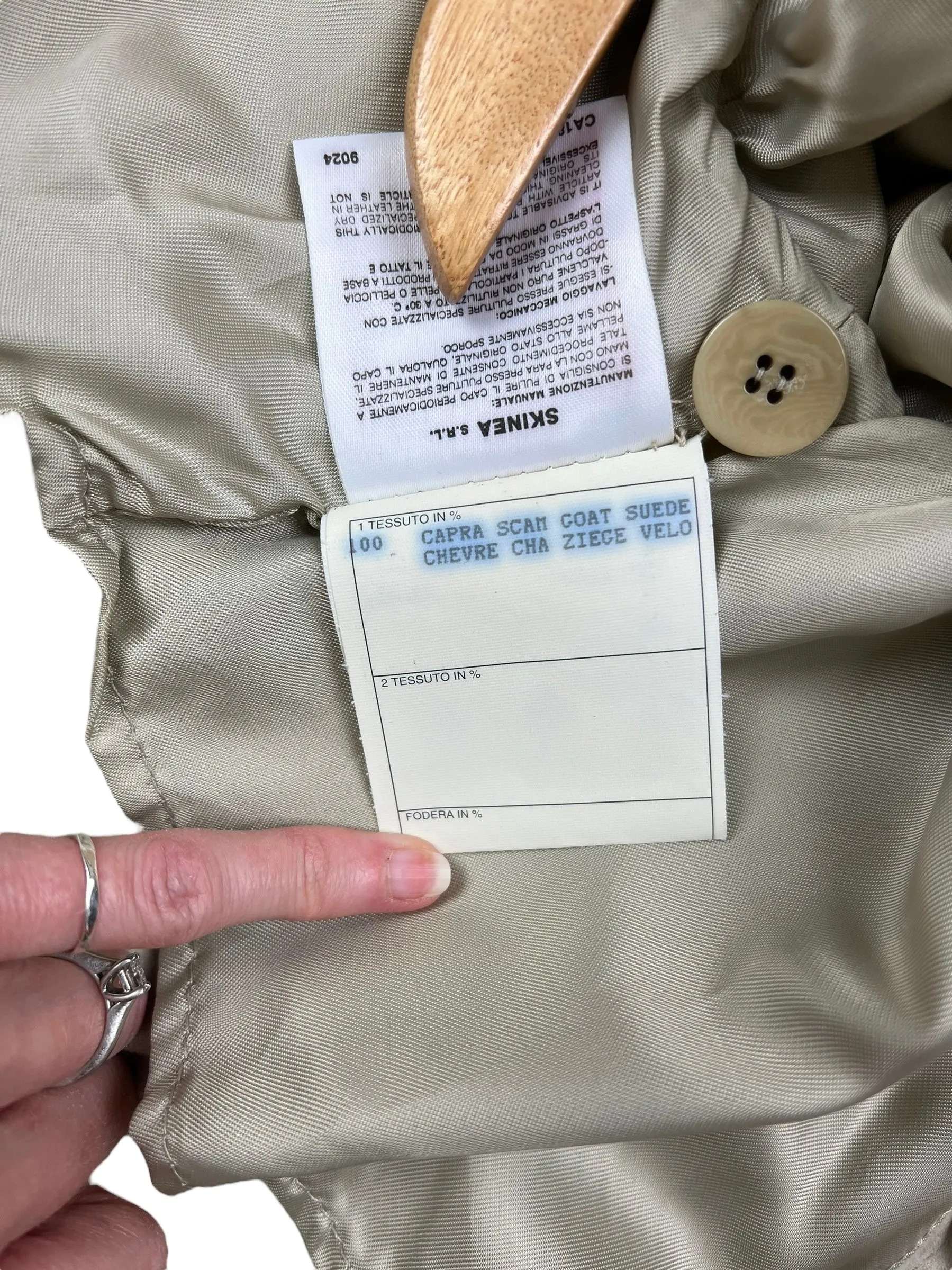 Giorgio Armani suede waterfall jacket