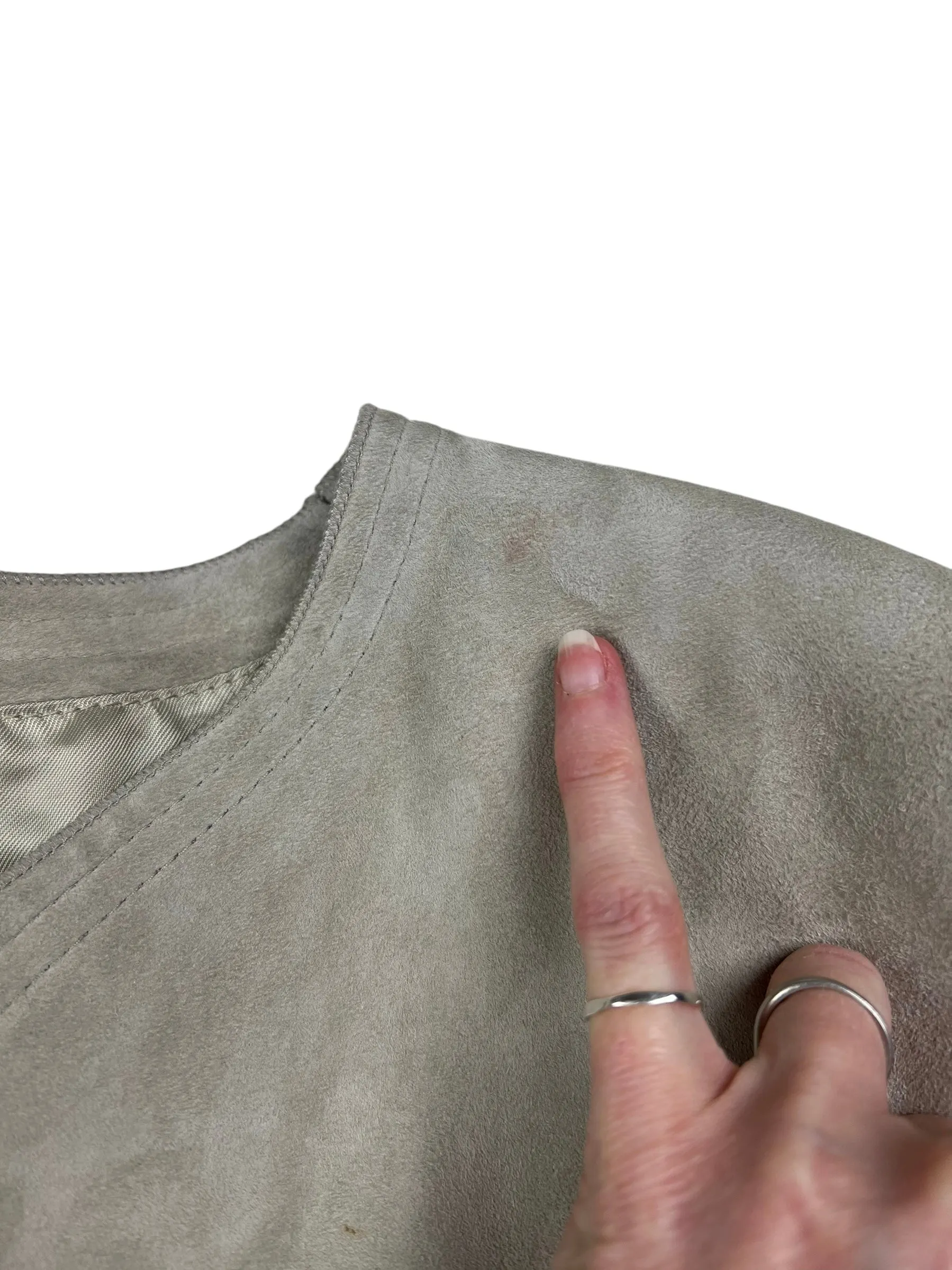 Giorgio Armani suede waterfall jacket