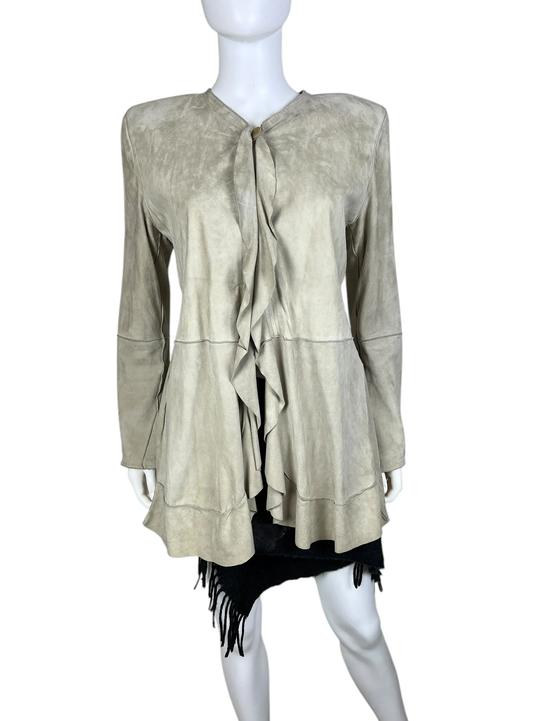 Giorgio Armani suede waterfall jacket