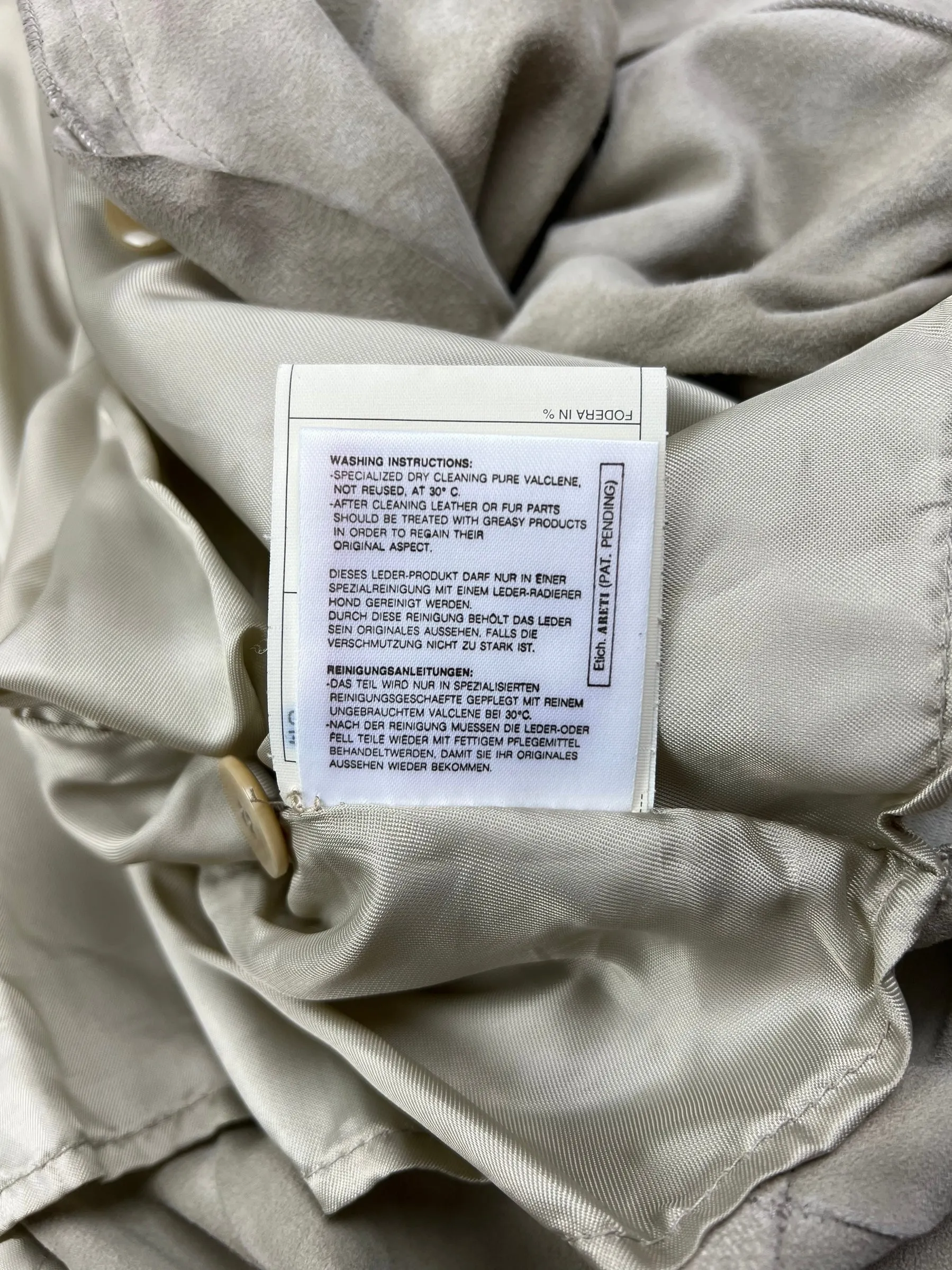 Giorgio Armani suede waterfall jacket