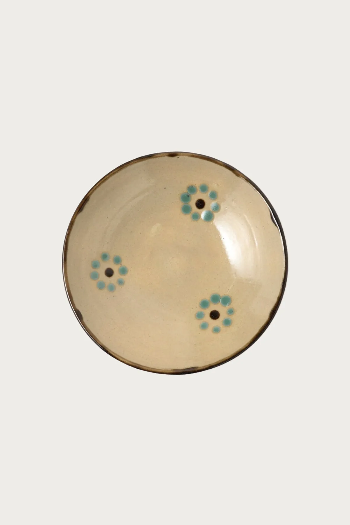 Hamadagama Medium Round Plate - Blue Dots