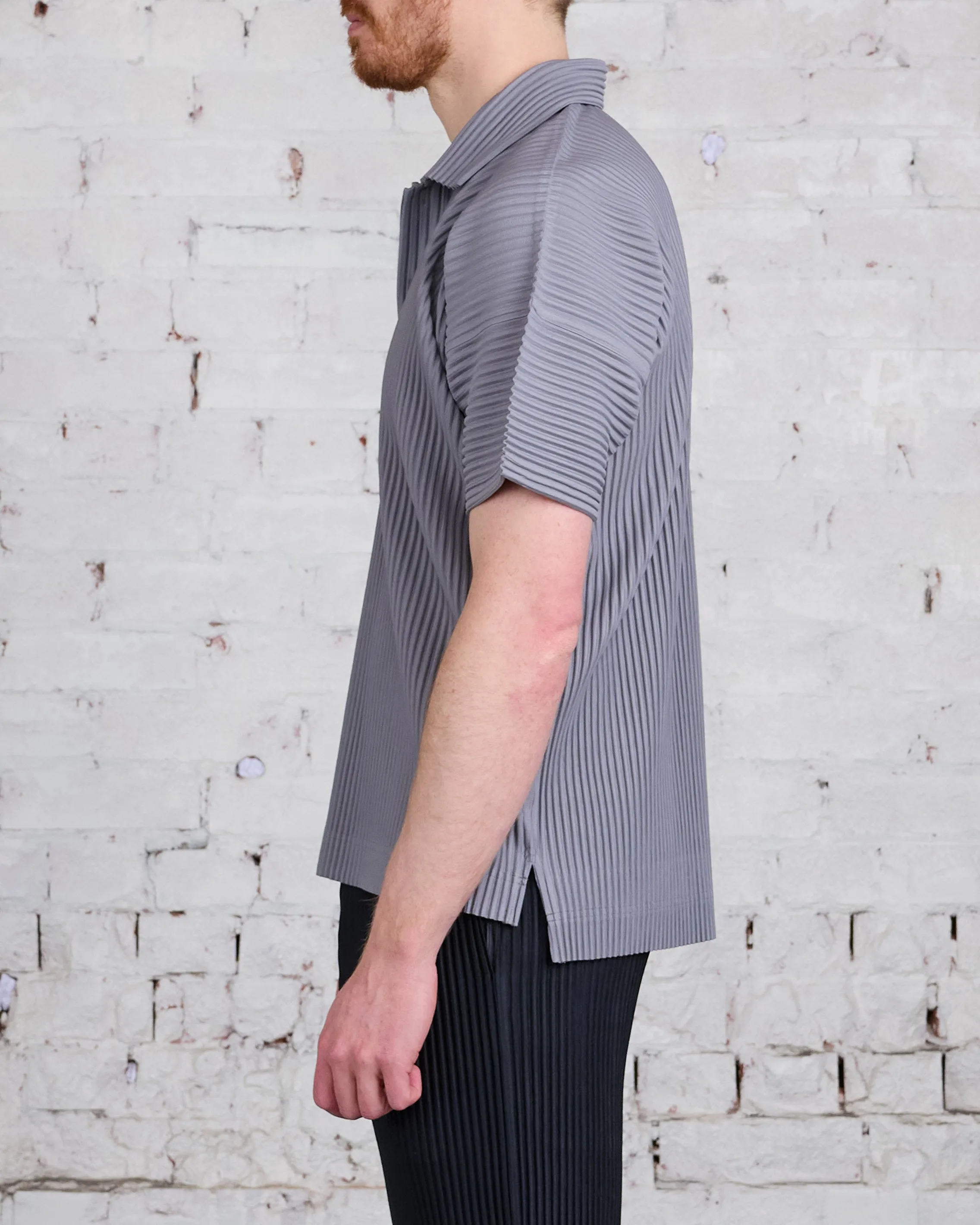 HOMME PLISS ISSEY MIYAKE Pleats May Polo Warm Gray