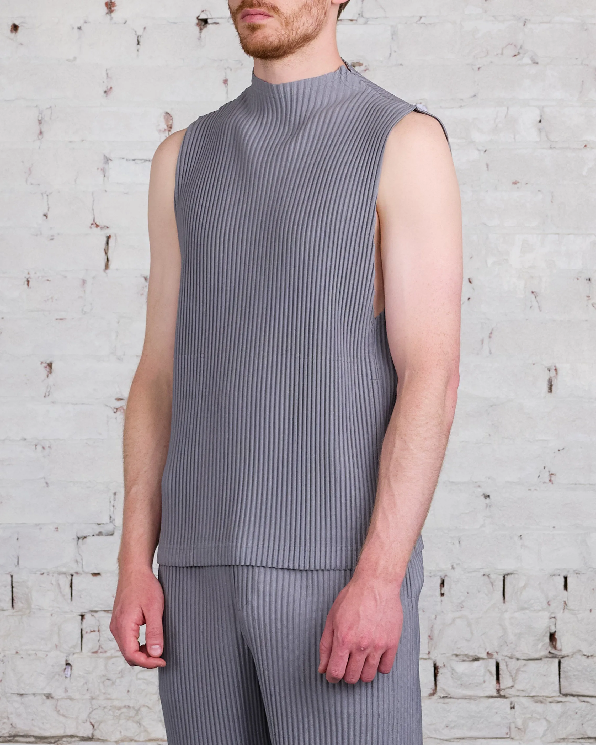 HOMME PLISS ISSEY MIYAKE Pleats May Vest Warm Gray