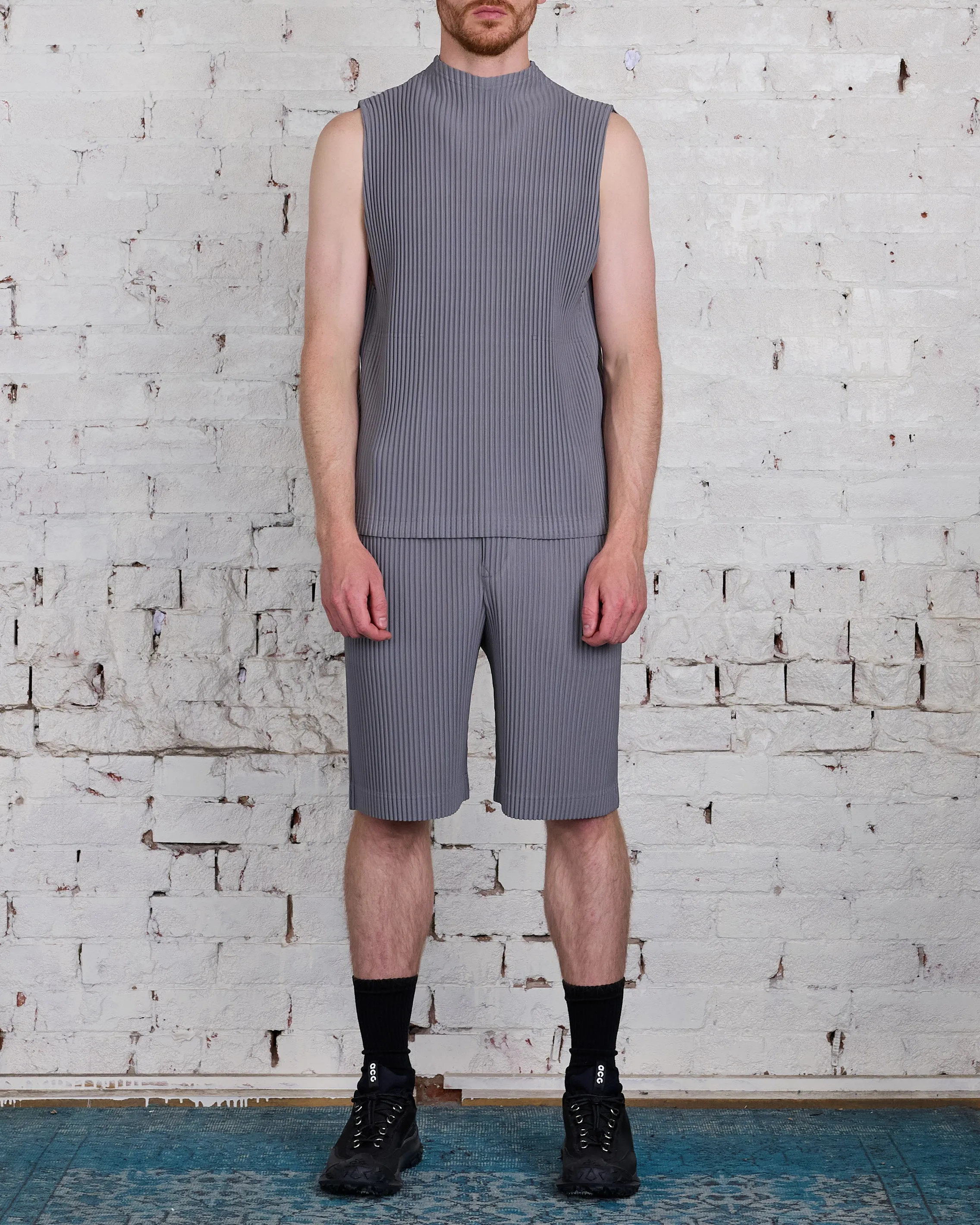 HOMME PLISS ISSEY MIYAKE Pleats May Vest Warm Gray