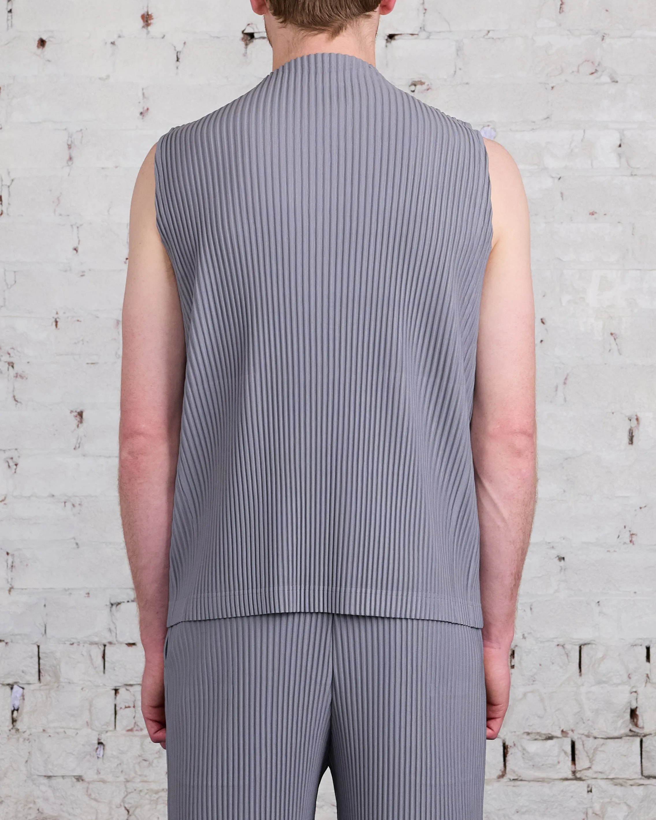 HOMME PLISS ISSEY MIYAKE Pleats May Vest Warm Gray
