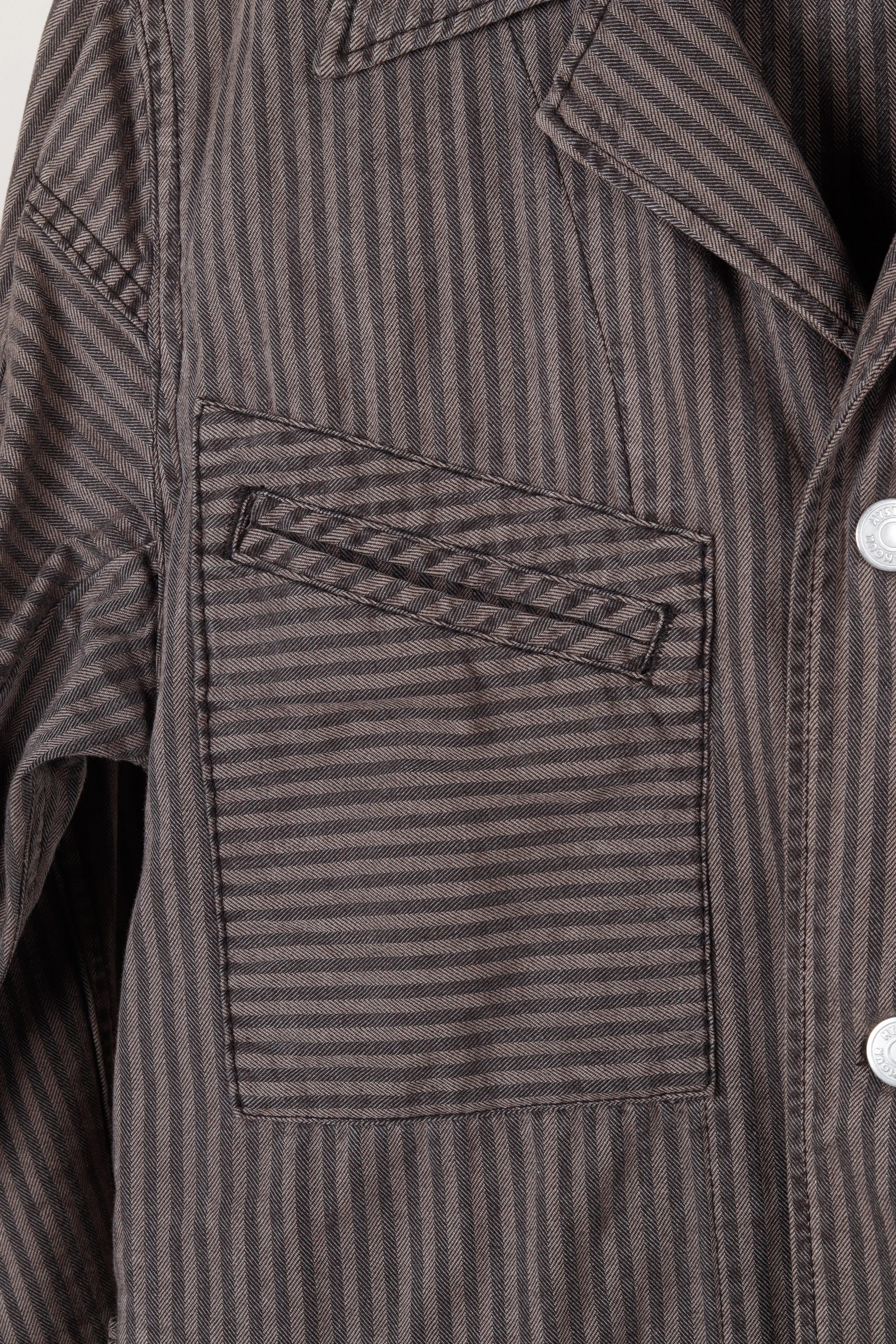 Hysteric Glamour Heavy 'Hickory Striped' Chore Jacket Gray