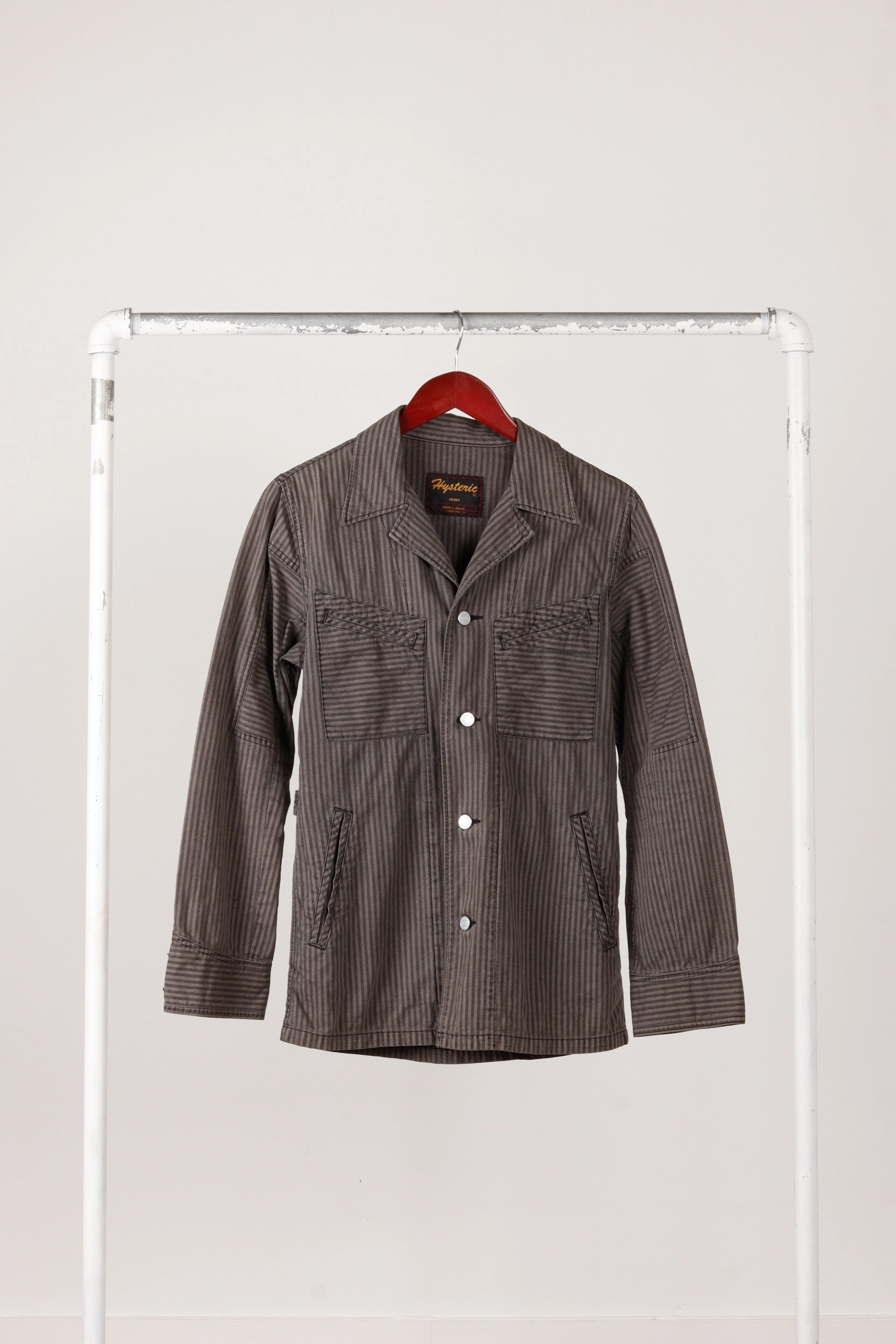 Hysteric Glamour Heavy 'Hickory Striped' Chore Jacket Gray
