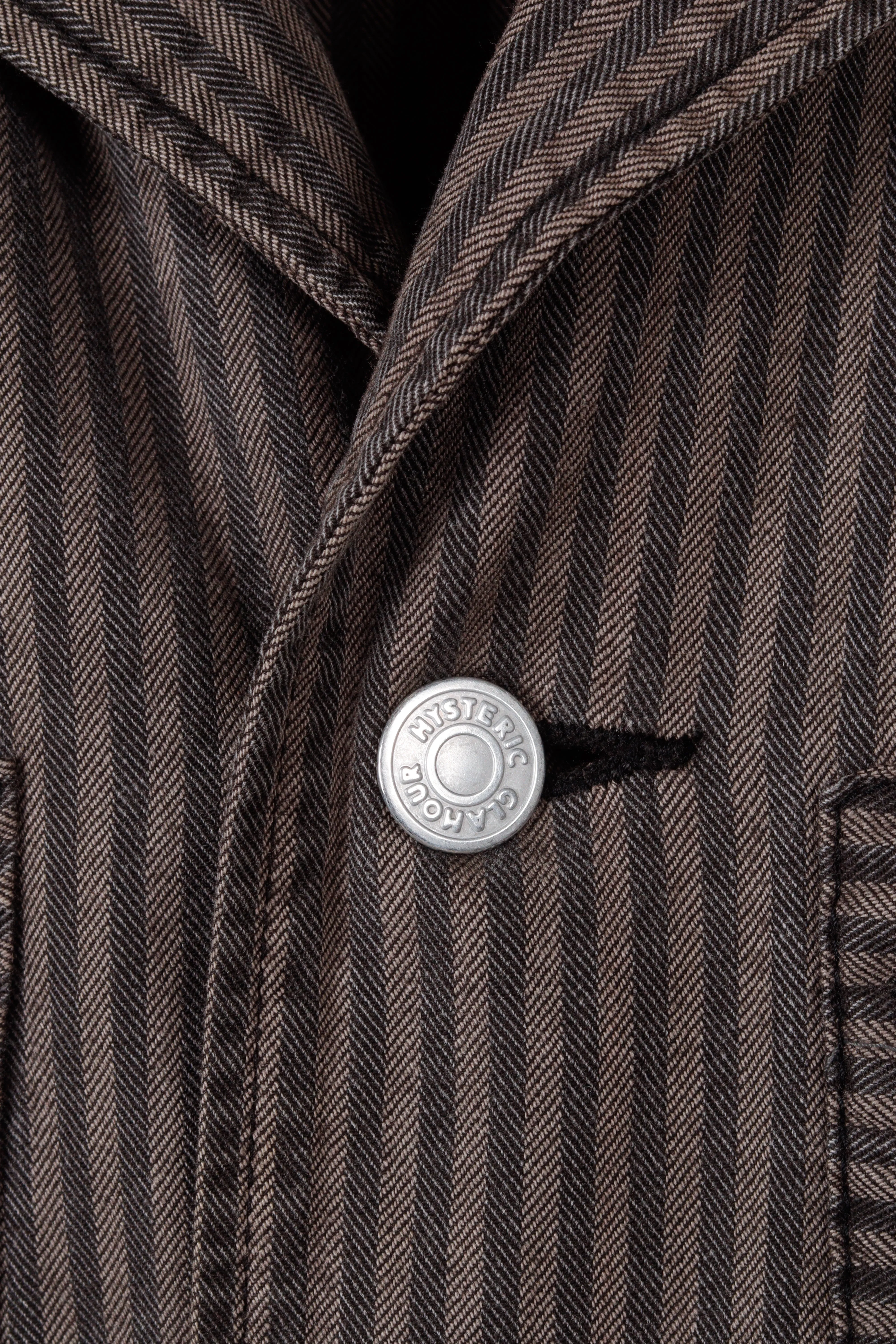 Hysteric Glamour Heavy 'Hickory Striped' Chore Jacket Gray