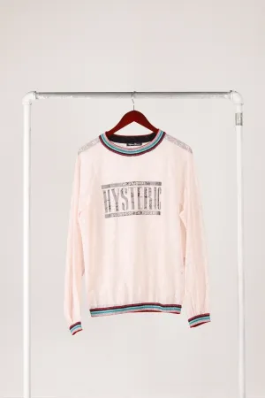 Hysteric Glamour SS18 'Jacquard Pin Mesh' Pullover Pink (2018)