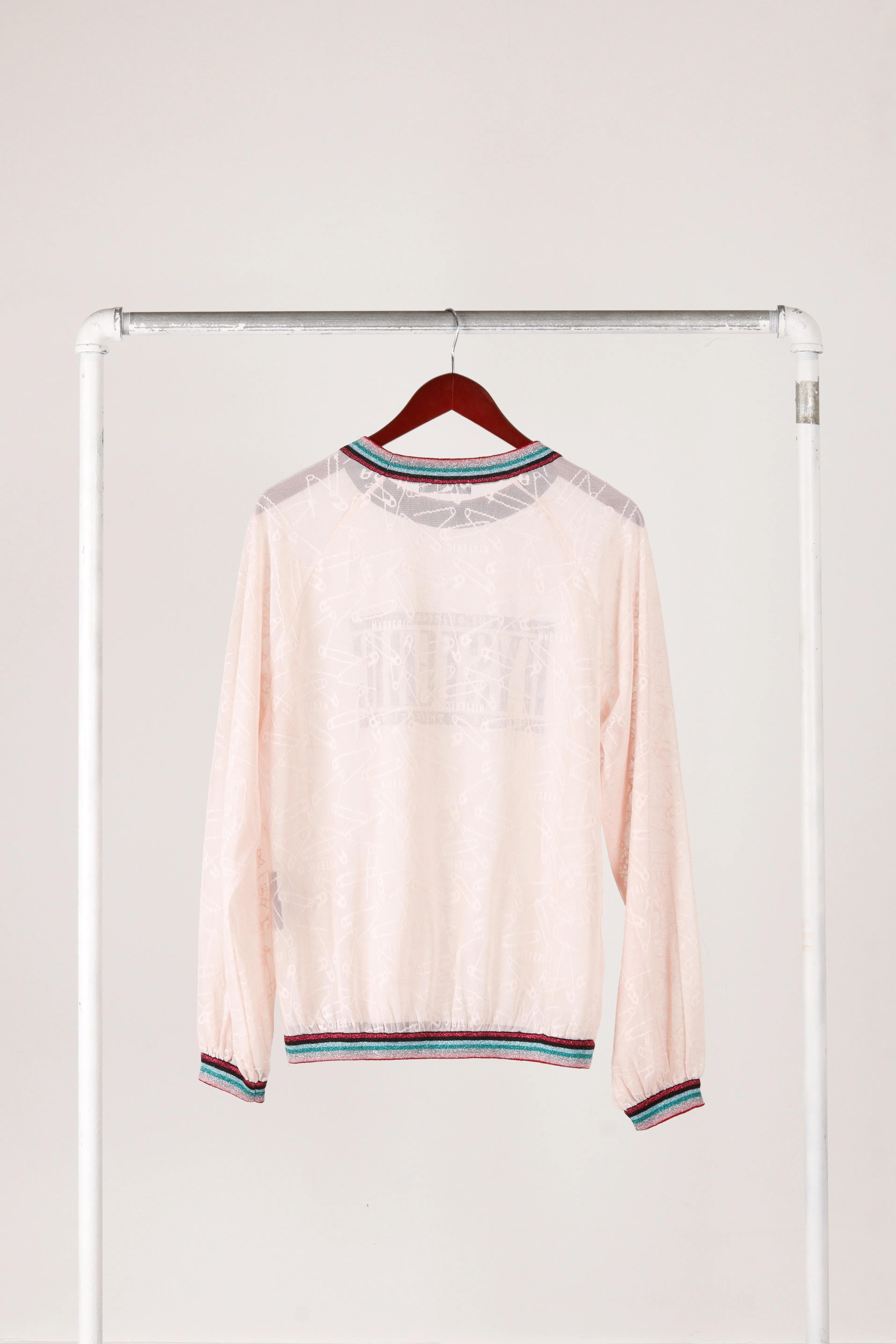 Hysteric Glamour SS18 'Jacquard Pin Mesh' Pullover Pink (2018)