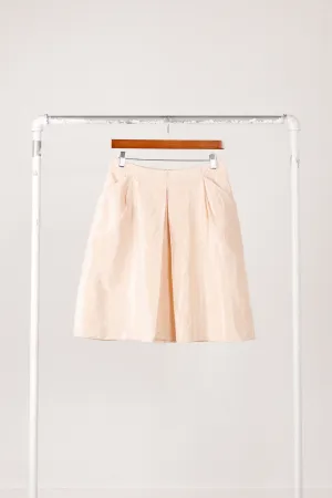 Jil Sander Navy 'Silk' Midi Skirt Pink