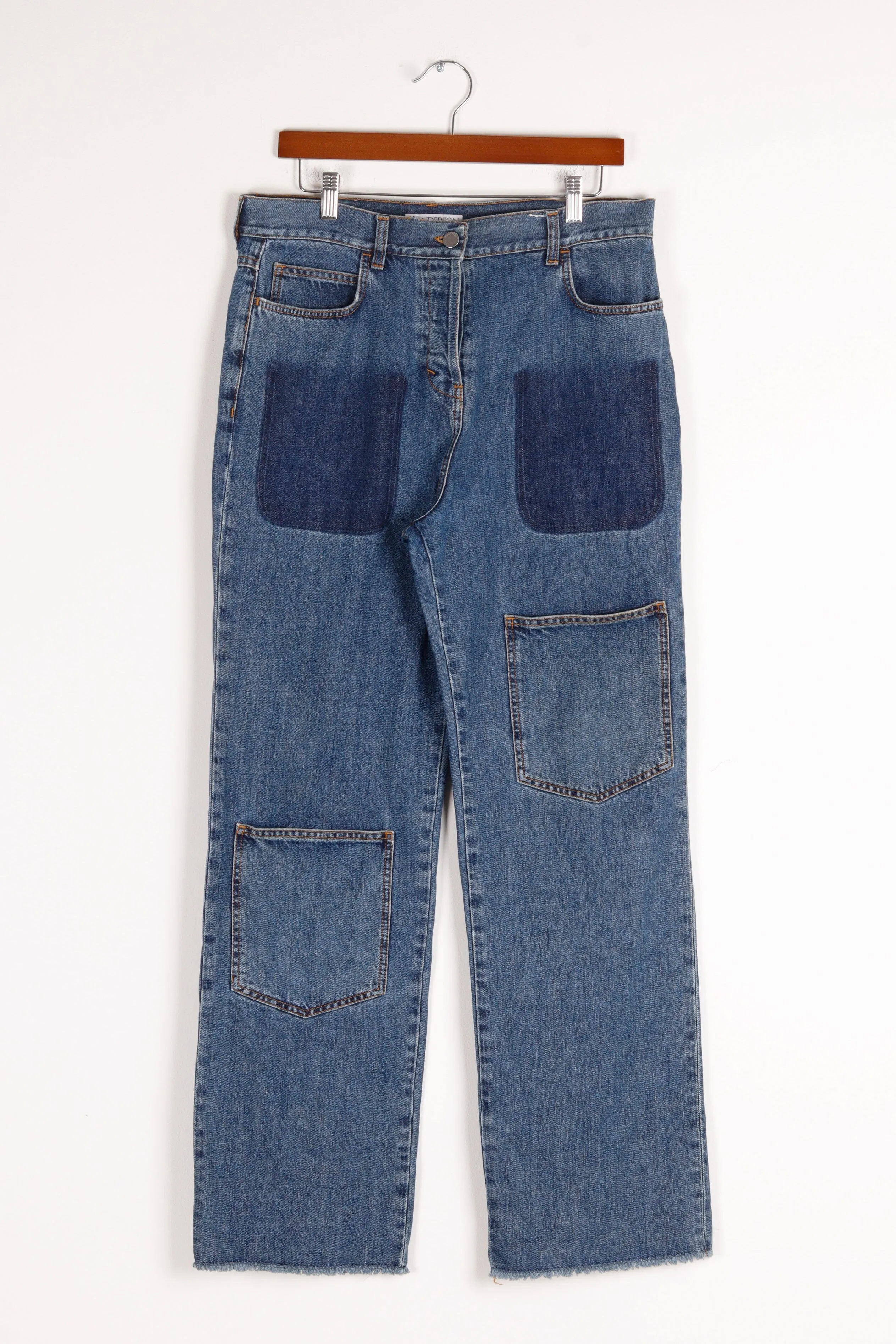 JW Anderson Womens FW18 'Shaded Pocket Detail' Jeans Indigo (2018)