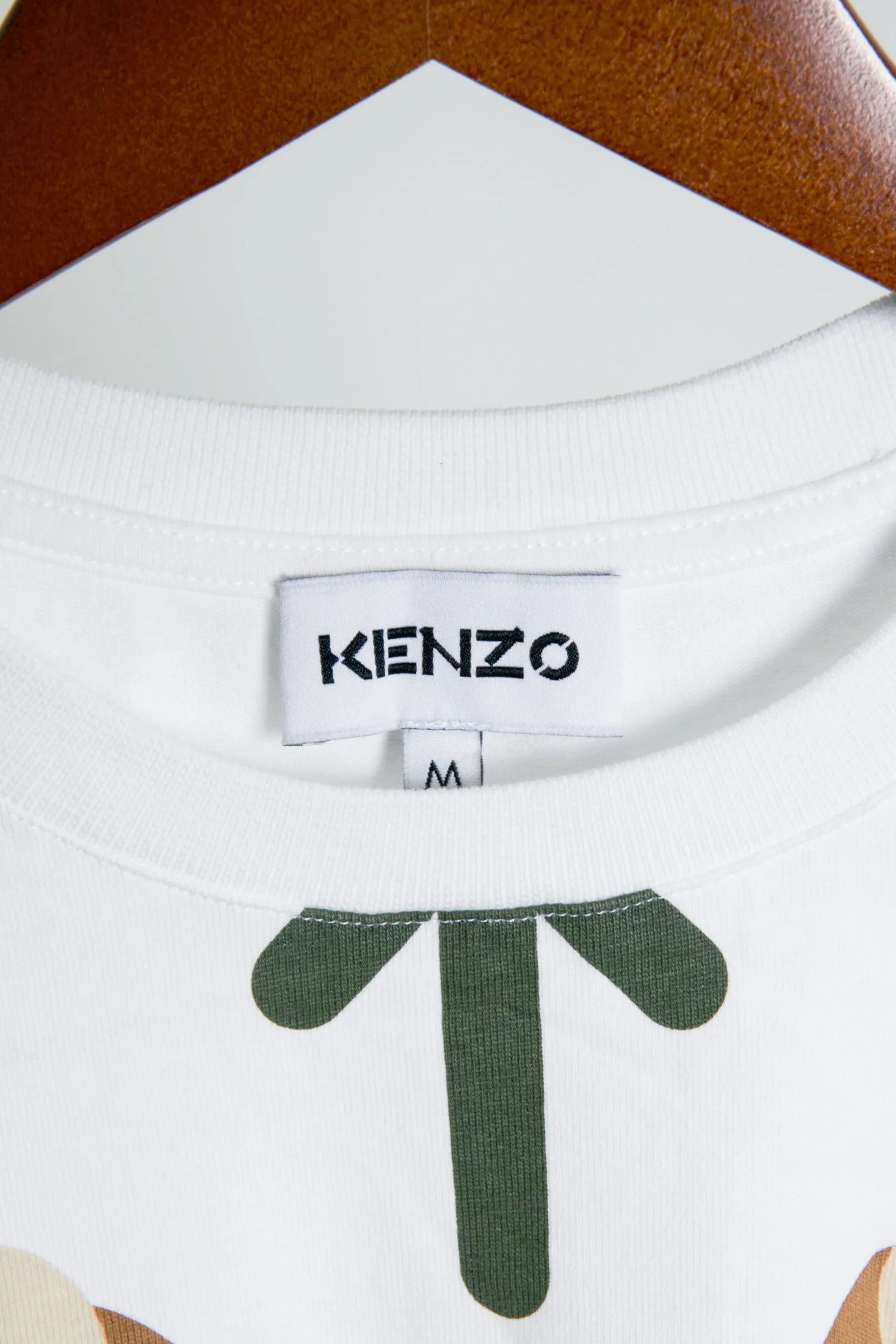 Kenzo SS21 'Abstract Tiger Print' T-Shirt White (2021)