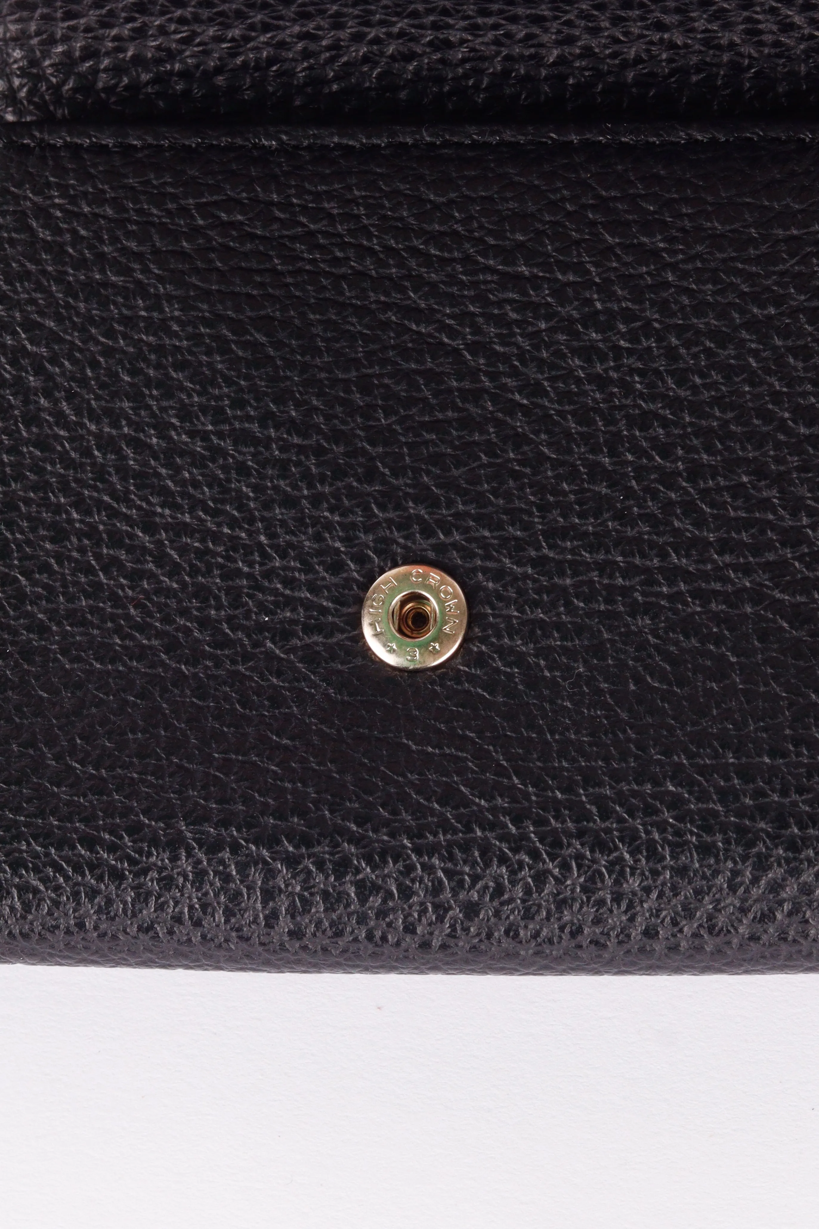 Lanvin Collection 'Pebbled Leather Snakeskin Patch' Trifold Wallet Black