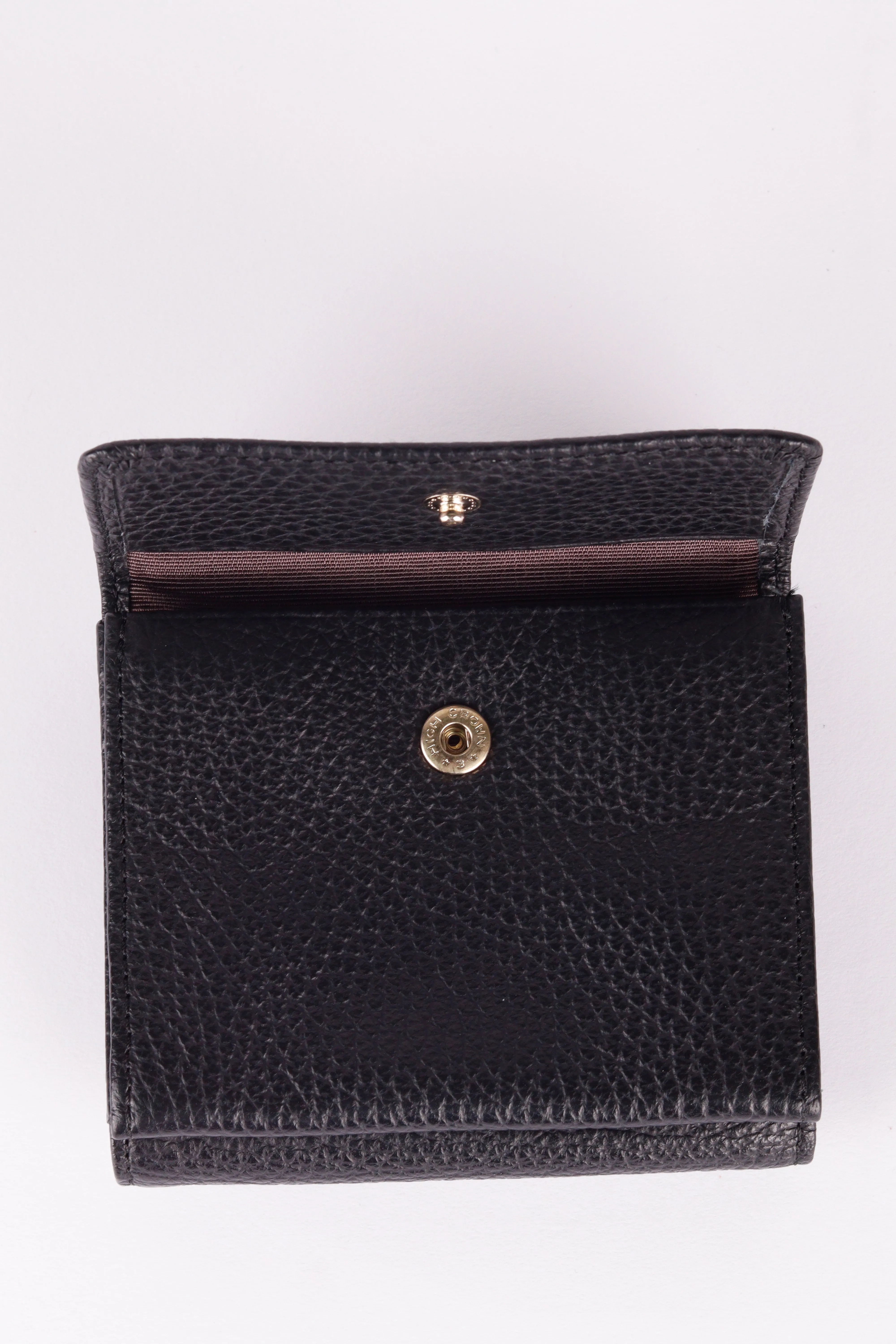 Lanvin Collection 'Pebbled Leather Snakeskin Patch' Trifold Wallet Black