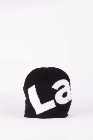 Latte Lisbon Classic Logo Skully Beanie Black/White