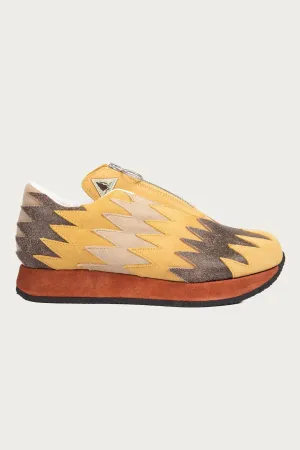 Leather NAVAJO Spallow Sneaker - Mustard