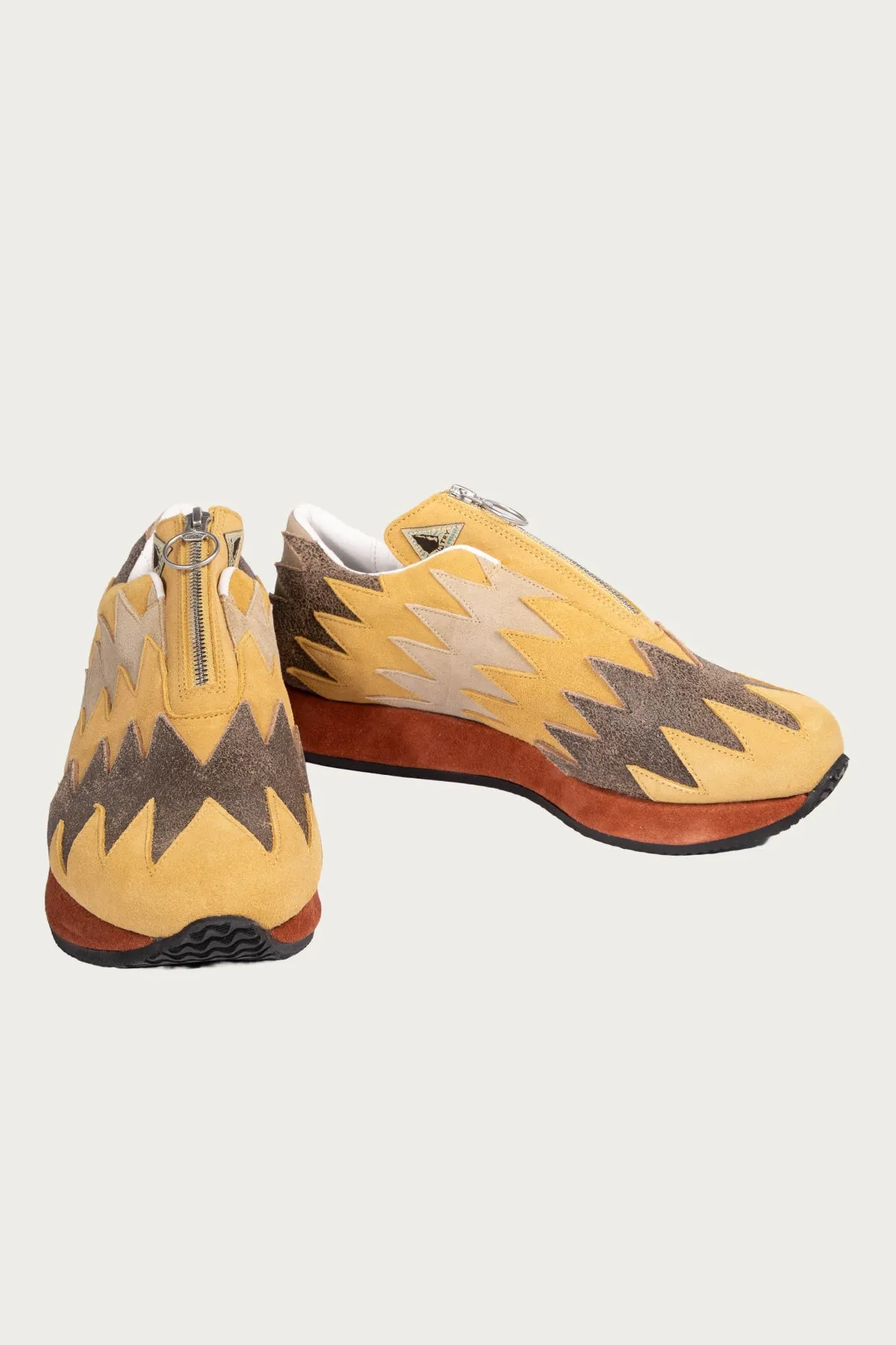 Leather NAVAJO Spallow Sneaker - Mustard