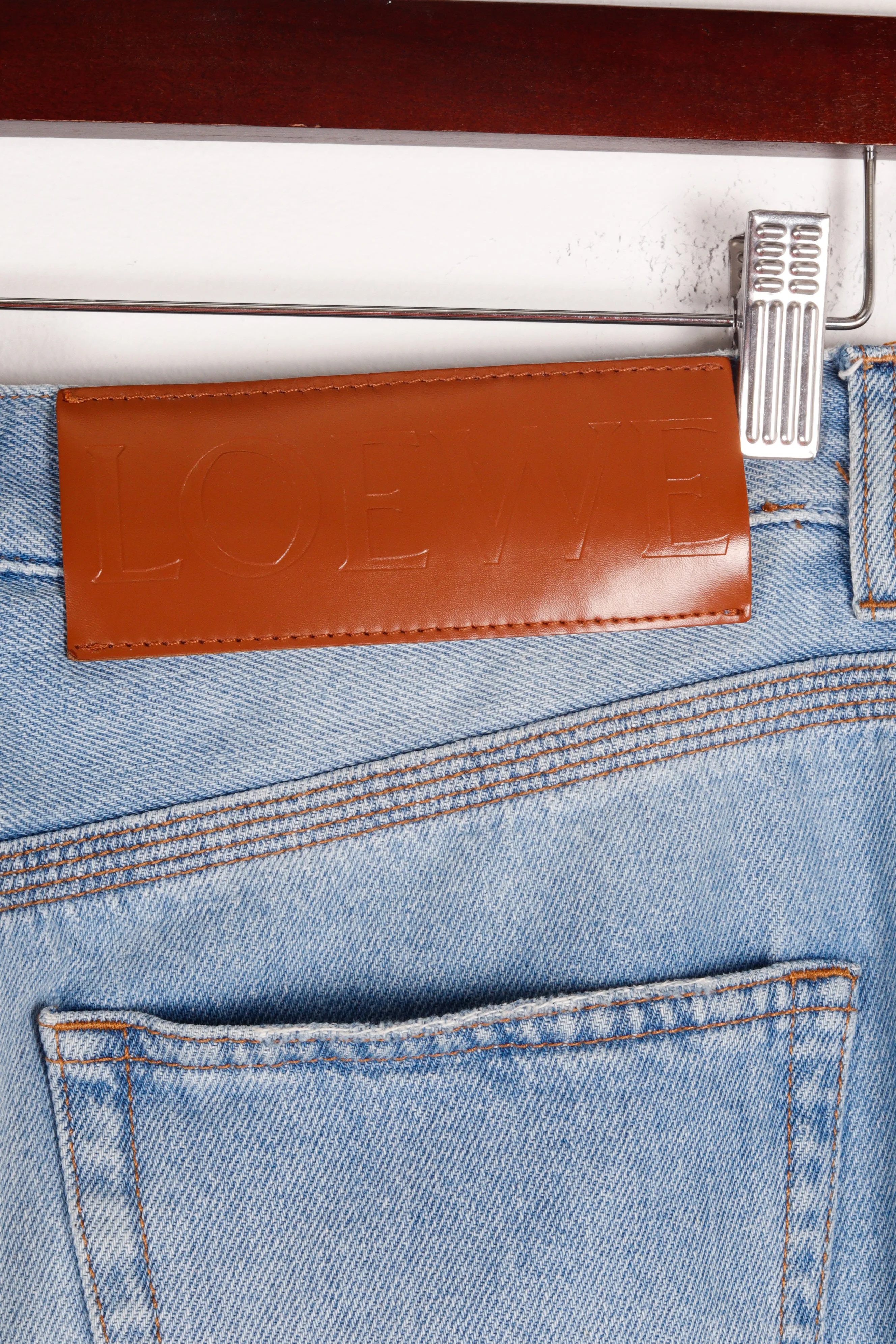 Loewe SS22 'Two Tone Wash Cropped' Jeans (2022)