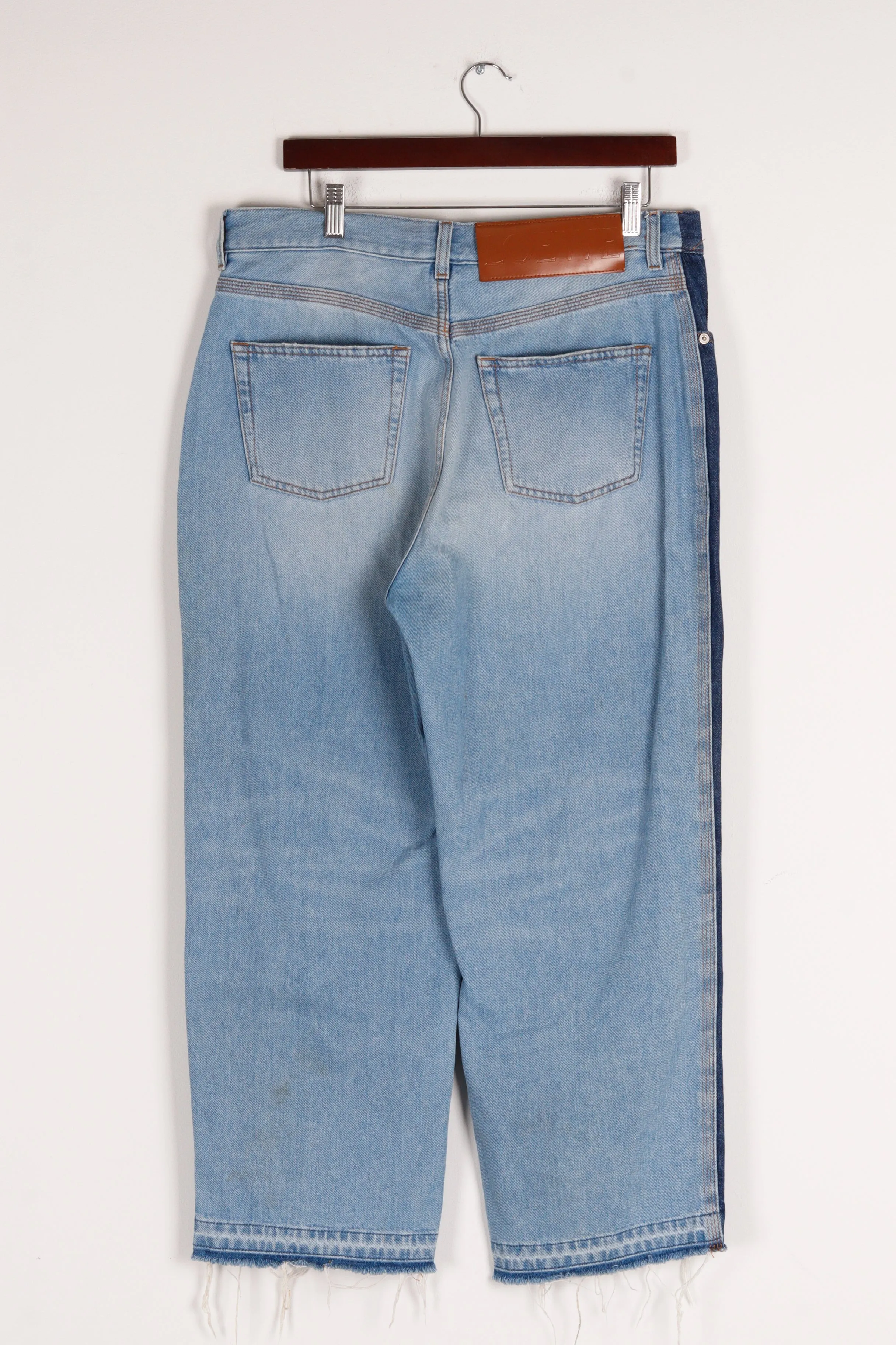Loewe SS22 'Two Tone Wash Cropped' Jeans (2022)