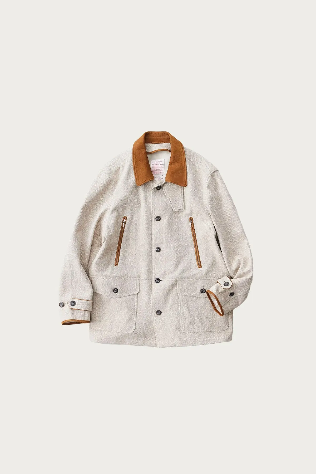Loran Herringbone Hunting Jacket - Khaki