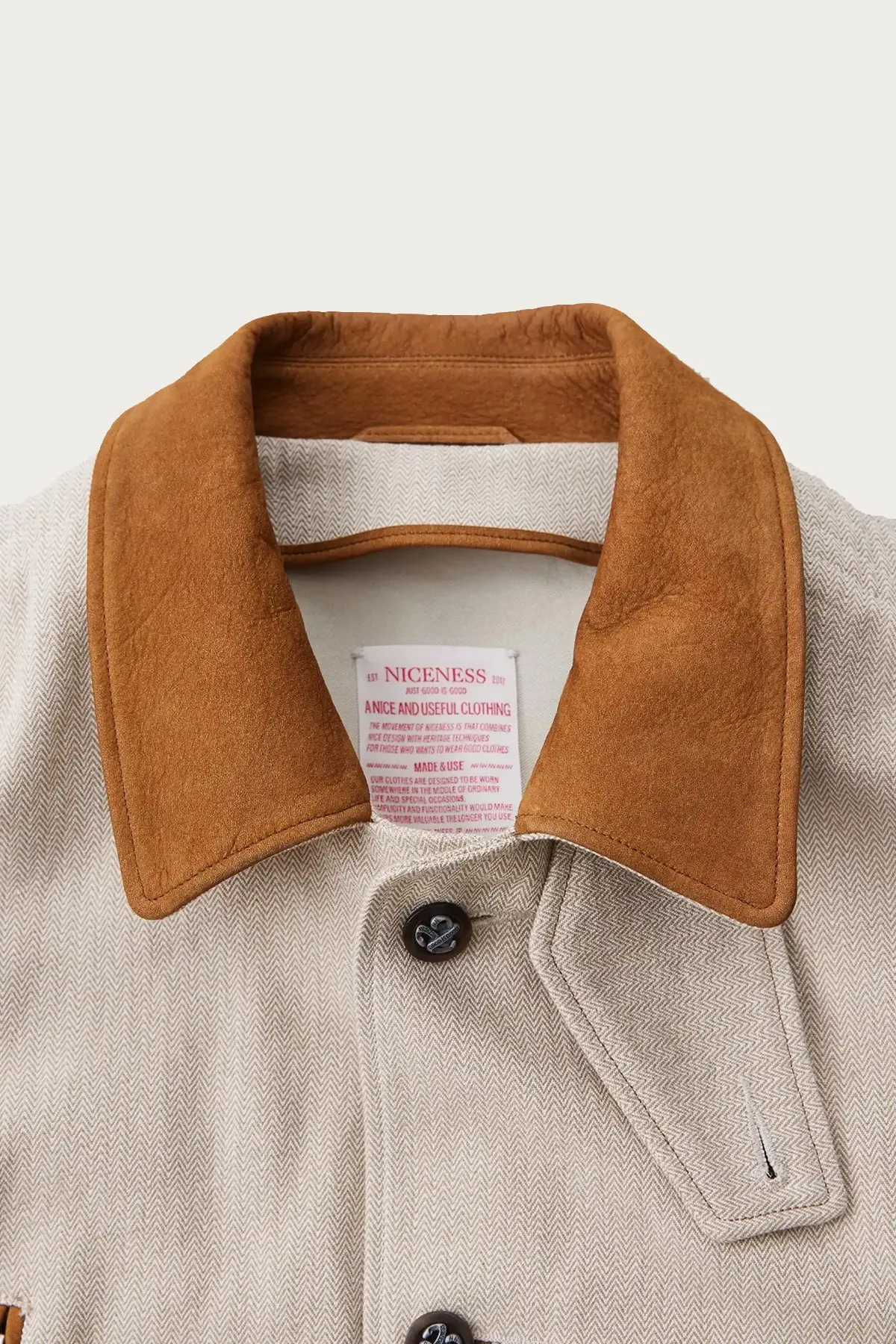 Loran Herringbone Hunting Jacket - Khaki