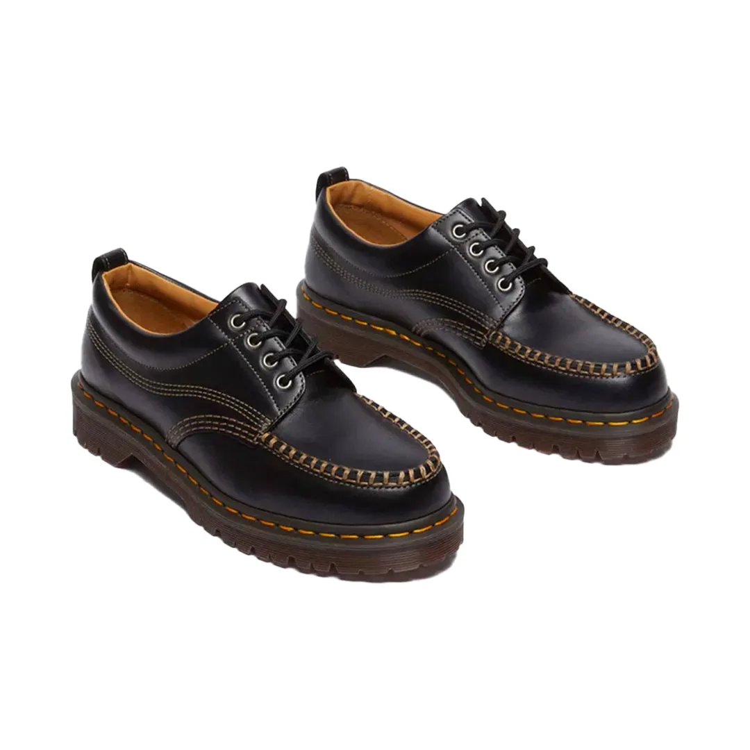 LOWELL BLACK ANALINE LEATHER MOC TOE