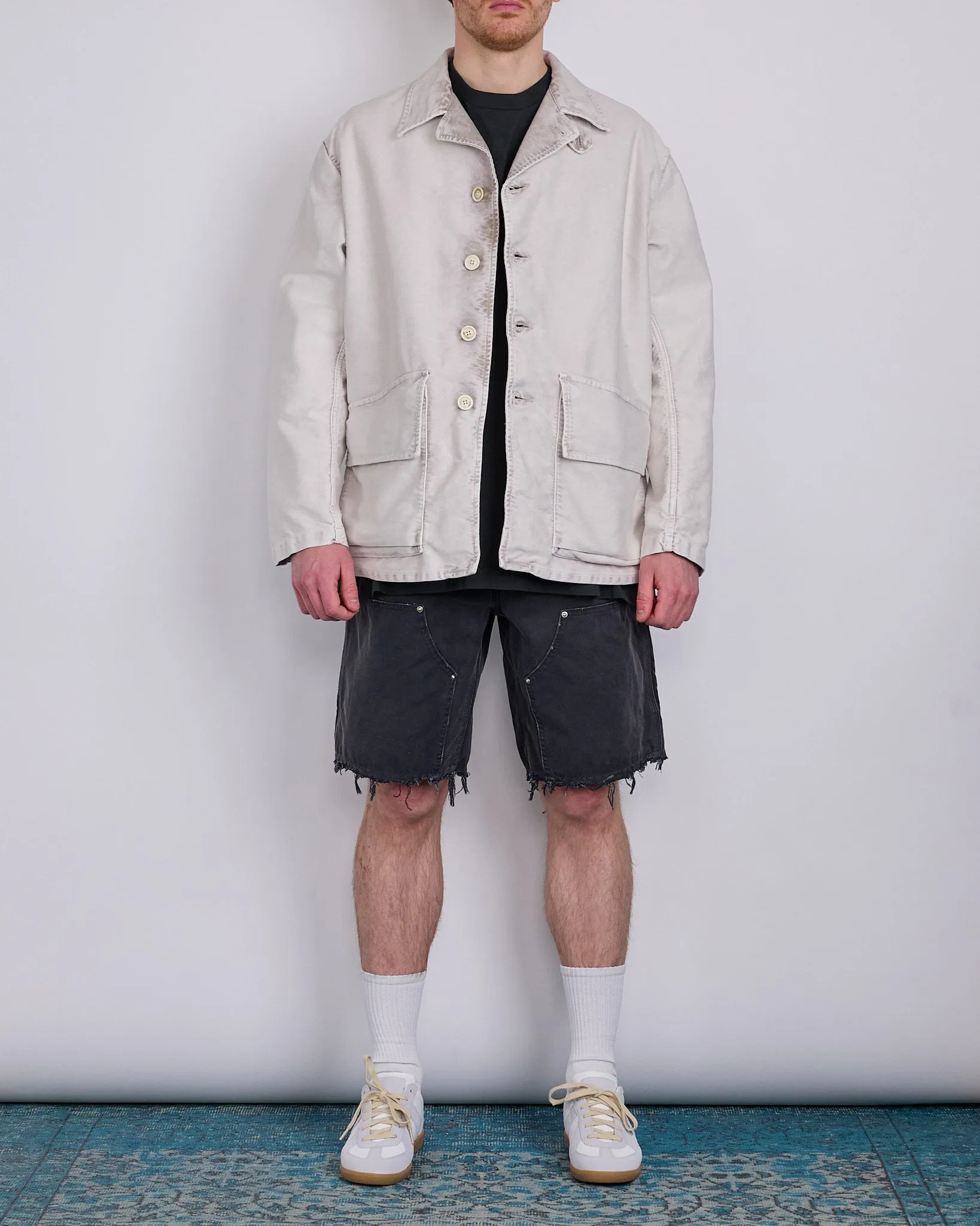 Maison Margiela Worker Moleskin Jacket Grey Wash