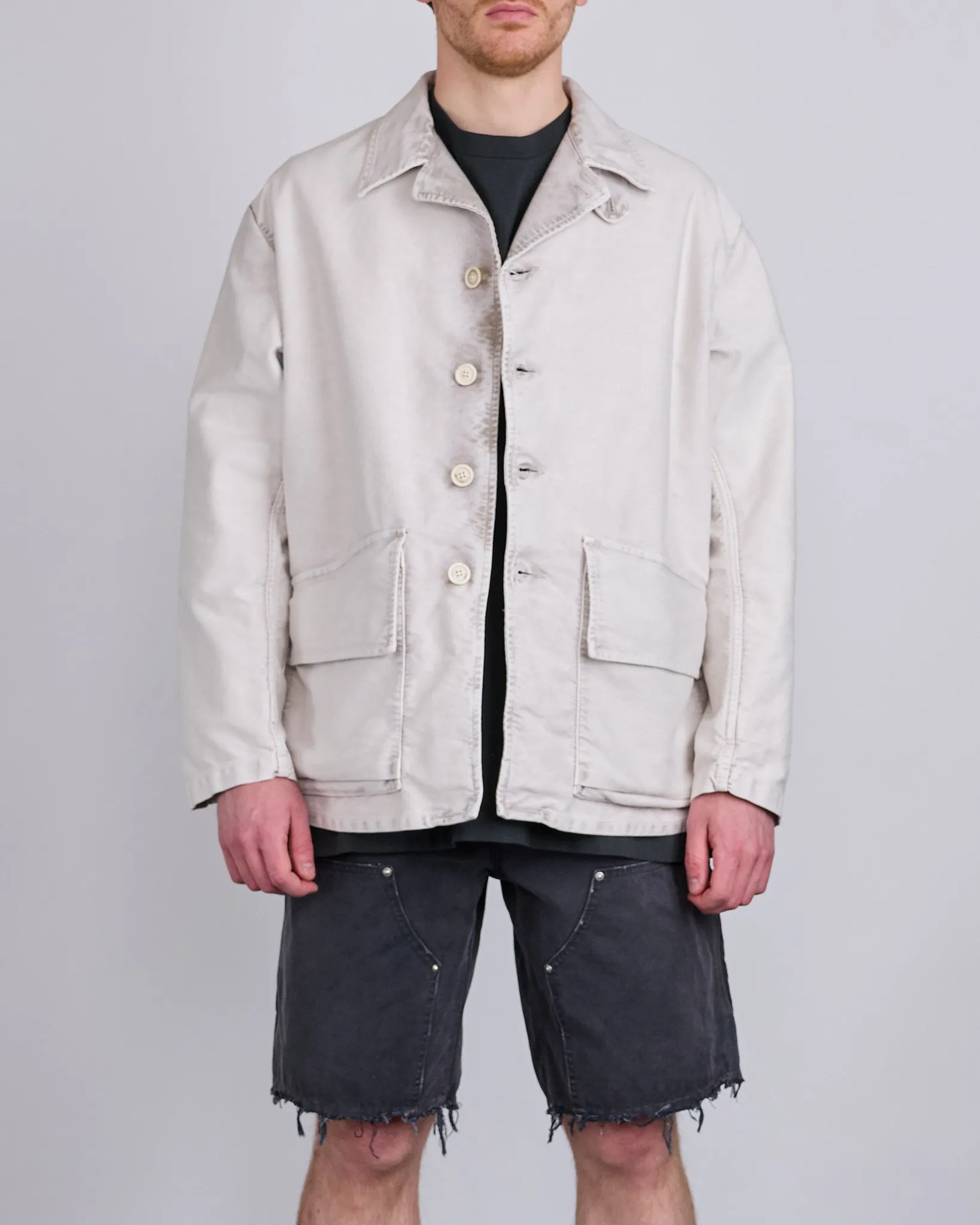 Maison Margiela Worker Moleskin Jacket Grey Wash