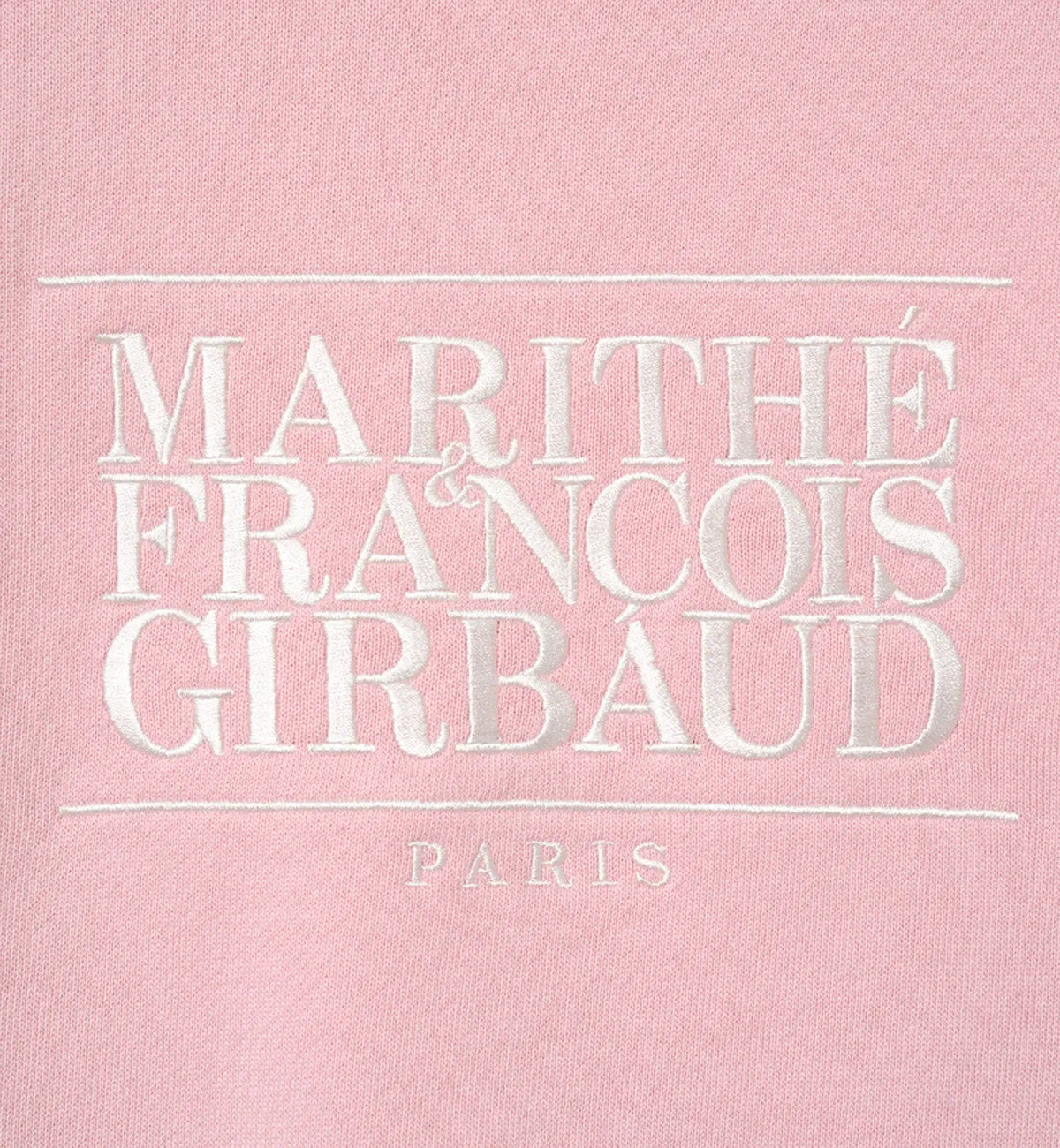 Marithe W Classic Logo Crop Sweatshirt (Baby Pink)