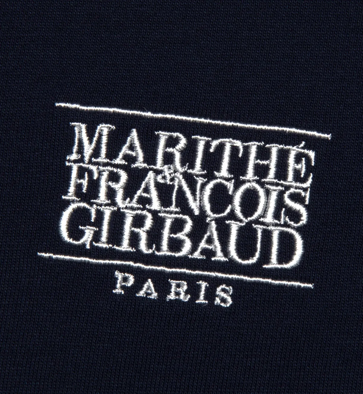 Marithe W Classic Logo Ringer T-Shirt (Navy)