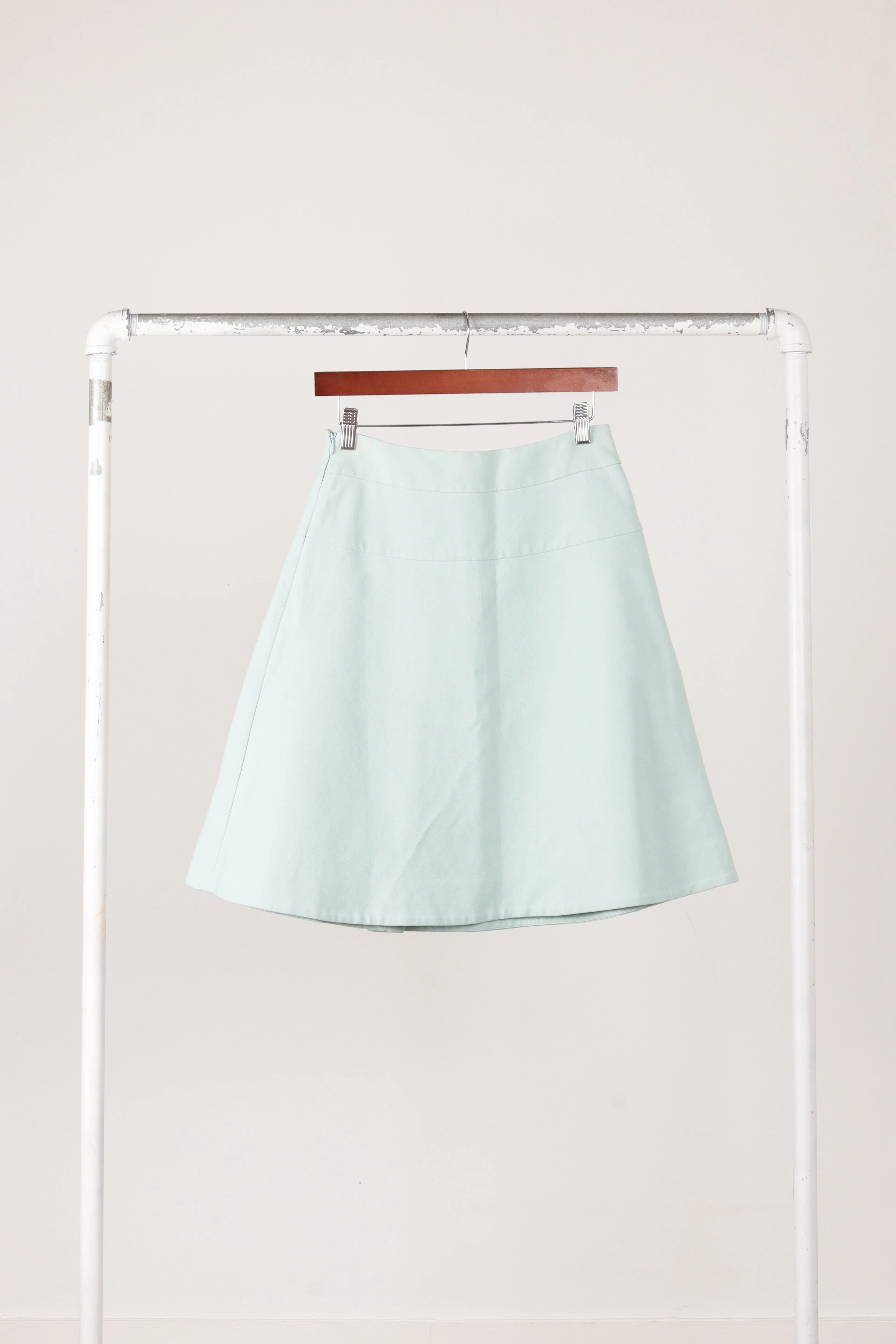 Marni 'Single Pleated' A-Line Skirt Blue