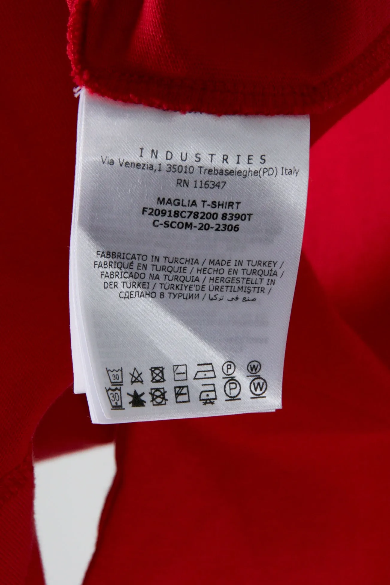 Moncler SS20 'Rubber Patch Logo Maglia' T-Shirt Red (2020)