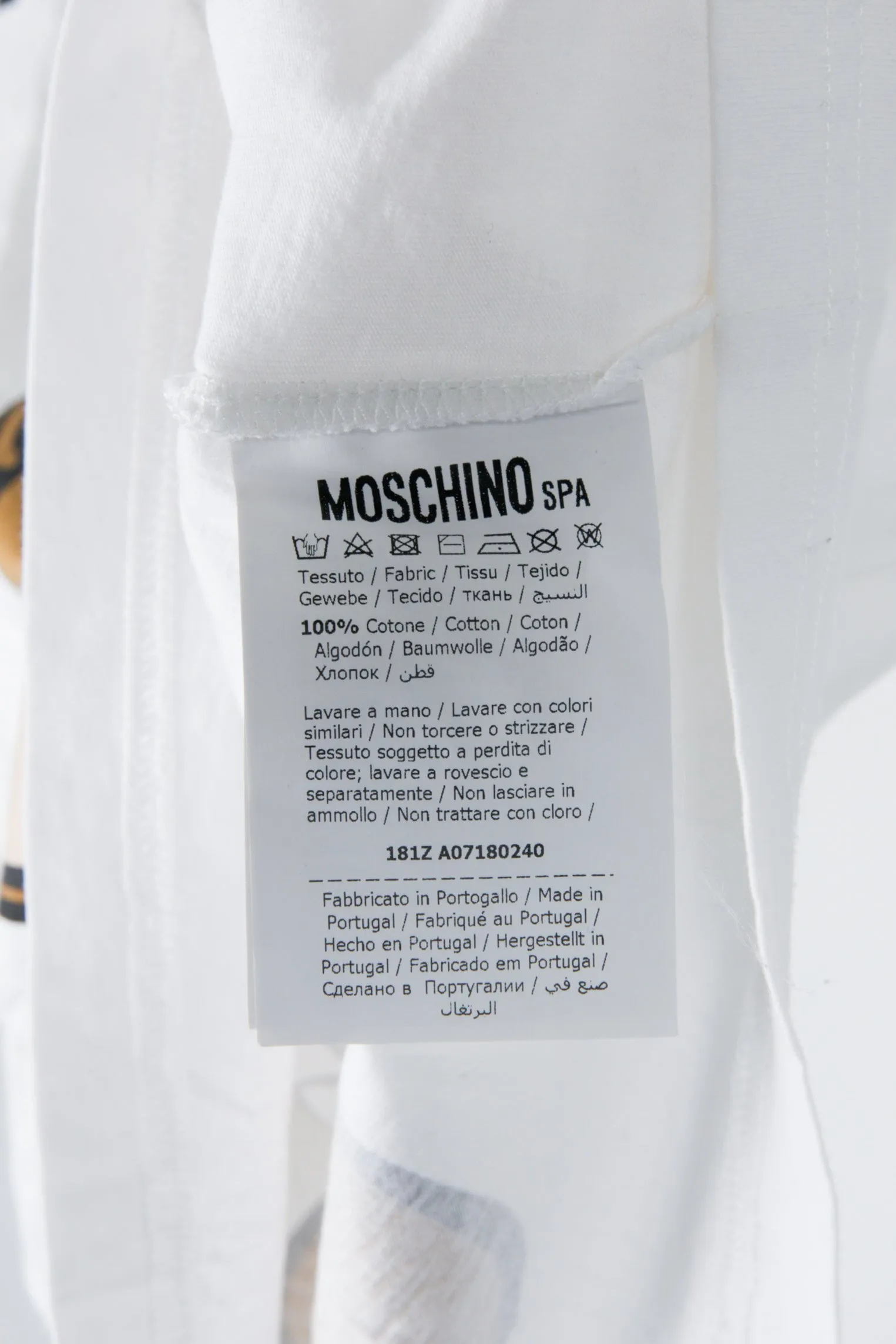 Moschino FW17 'Playboy Teddy Bear Print' T-Shirt White (2017)