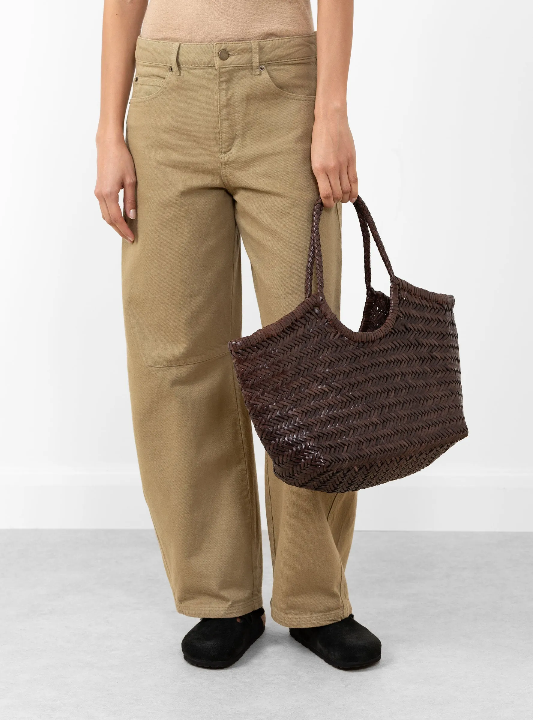 Nantucket Basket Bag Dark Brown