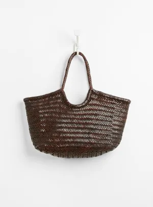 Nantucket Basket Bag Dark Brown