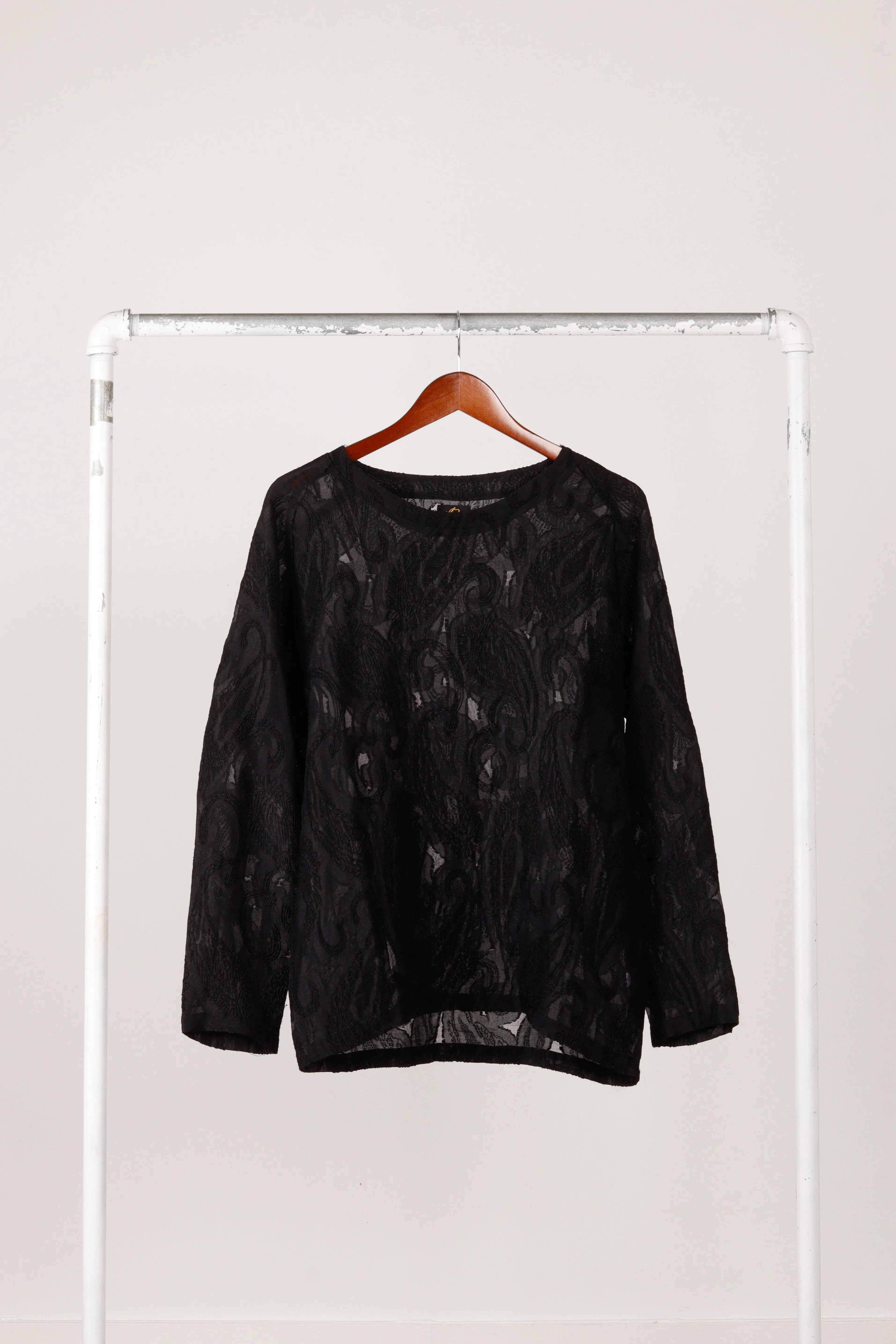 Needles 'Paisley Jacquard' Rayon L/S Shirt Black