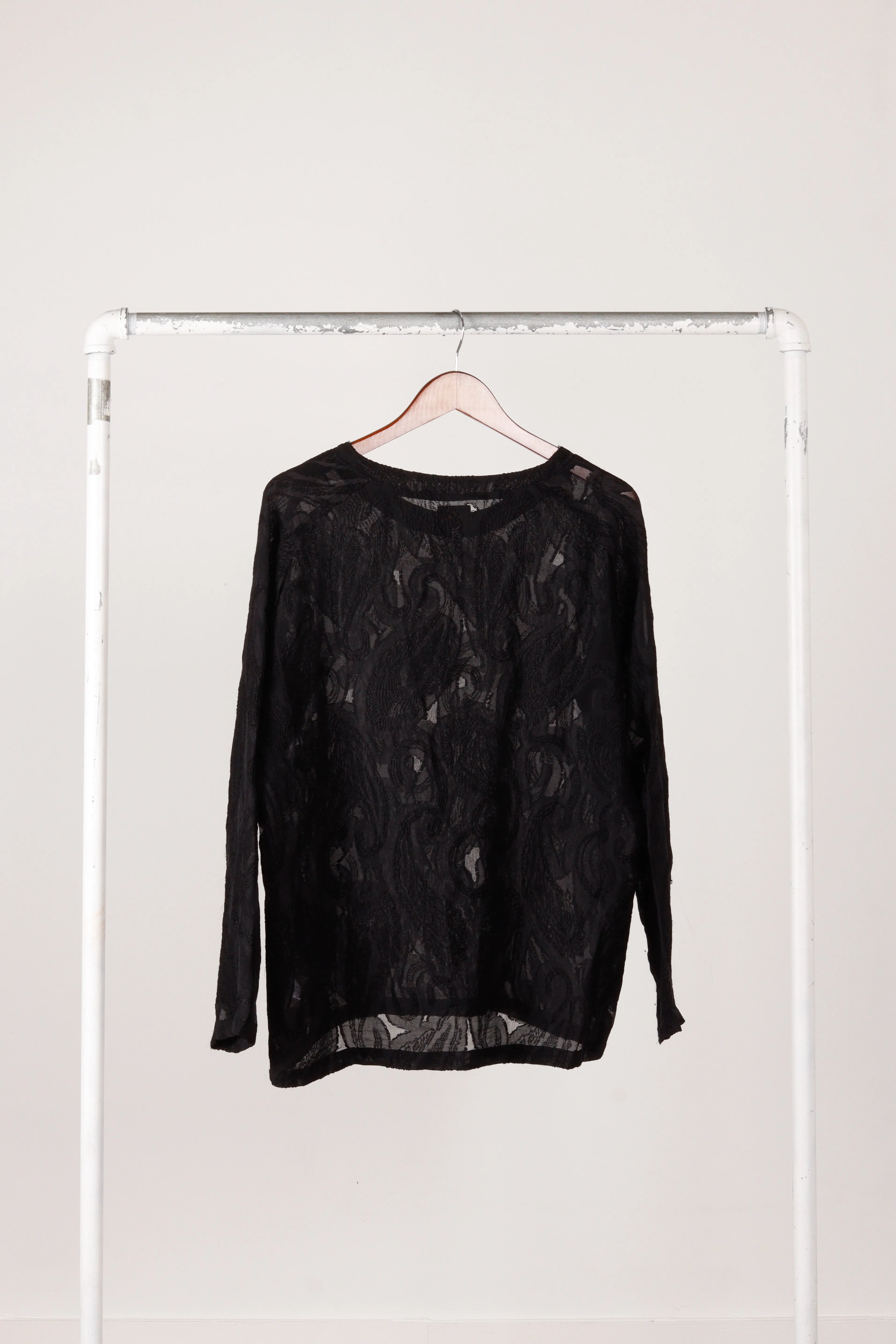 Needles 'Paisley Jacquard' Rayon L/S Shirt Black