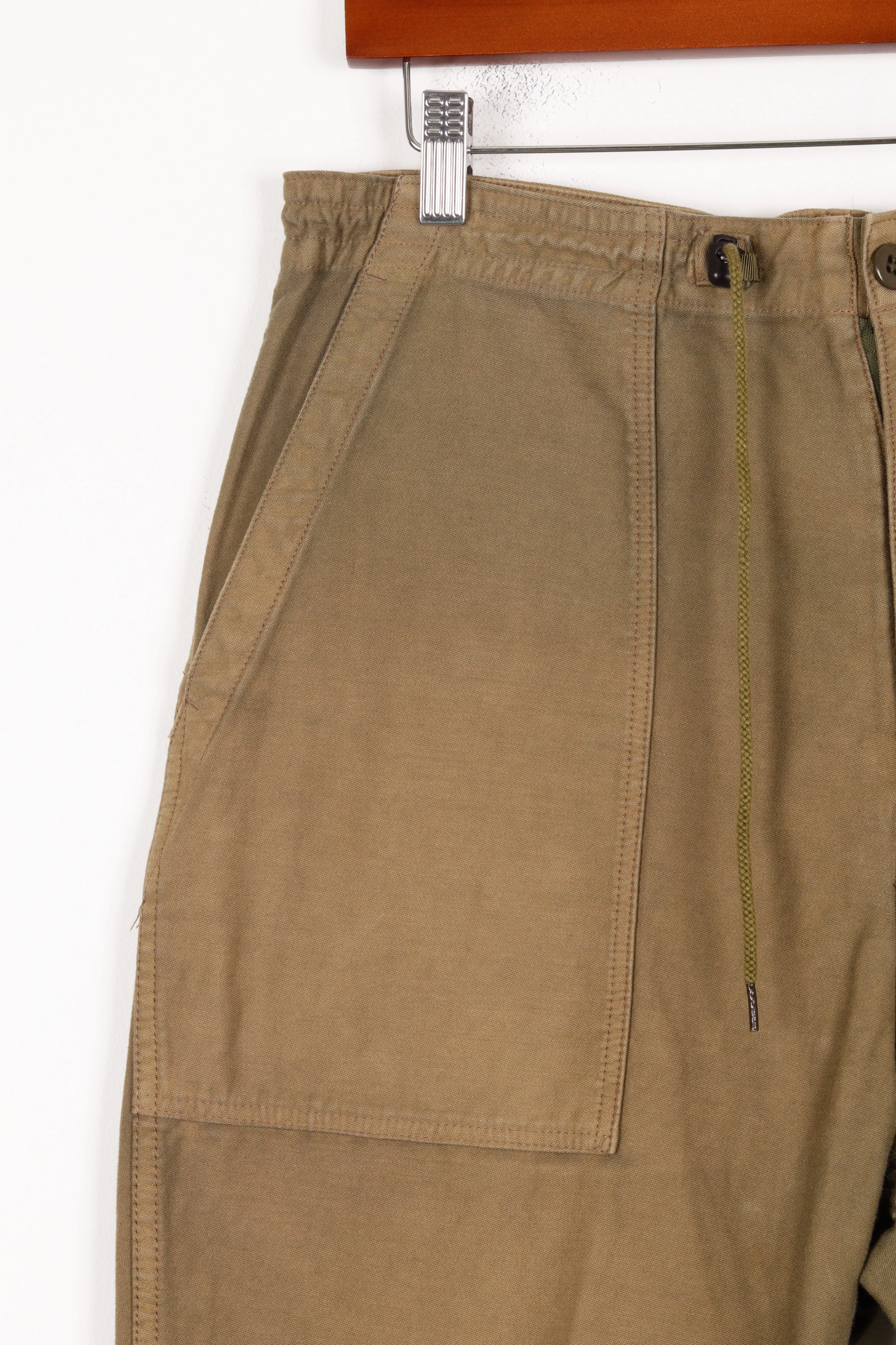 Needles SS24 'Khaki String Fatigue' Trousers Olive Green (2024)