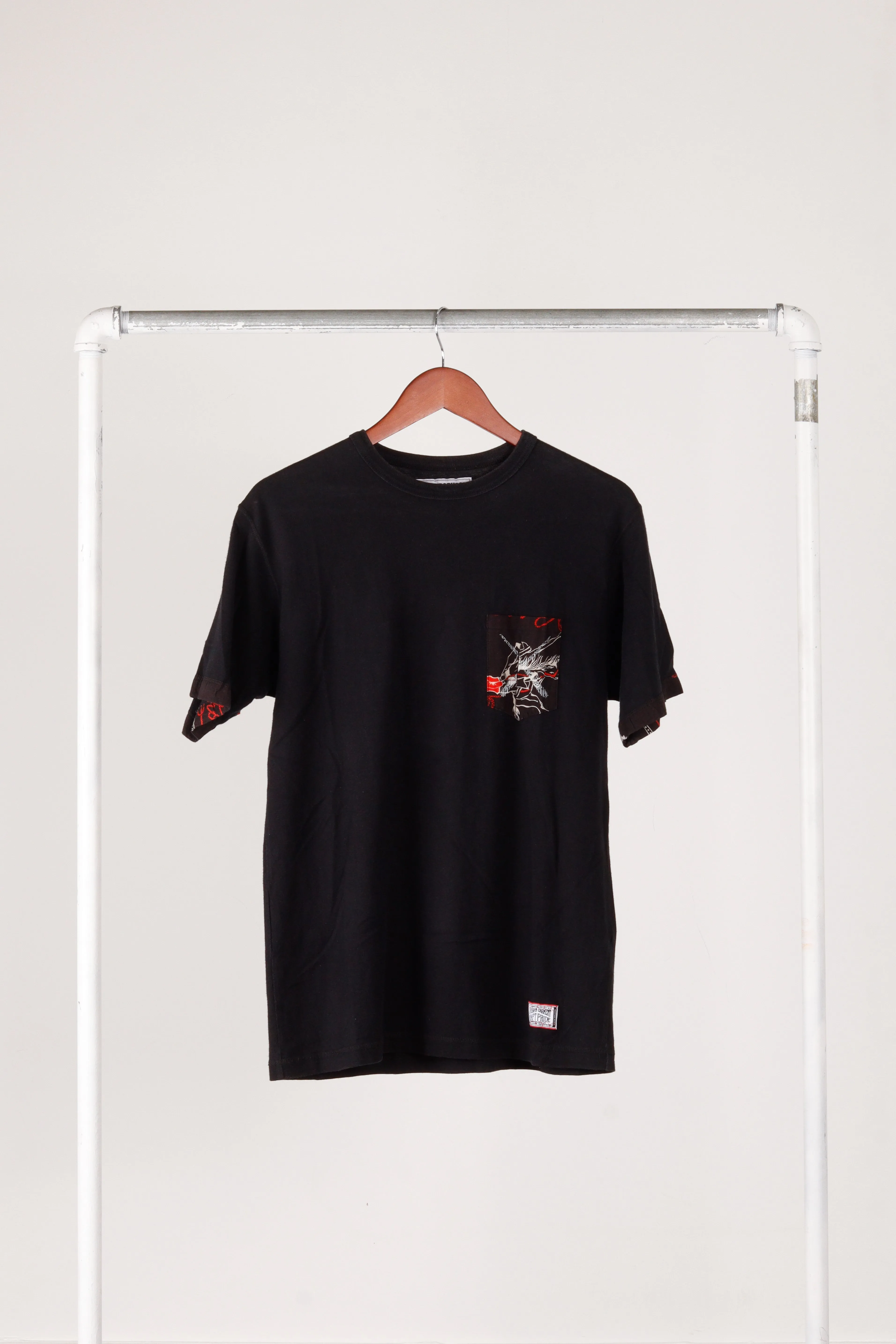 Neighborhood x Original Fake SS09 'Graphic Pocket ' T-Shirt Black (2009)